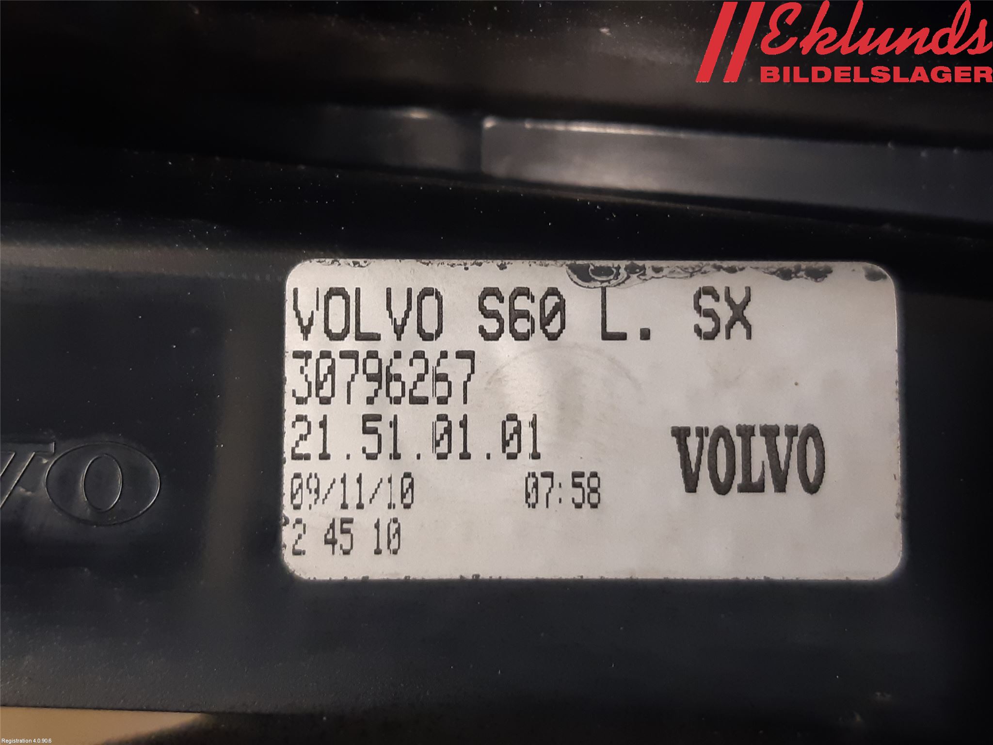 Volvo S60 11-13 Bakljus Vänster