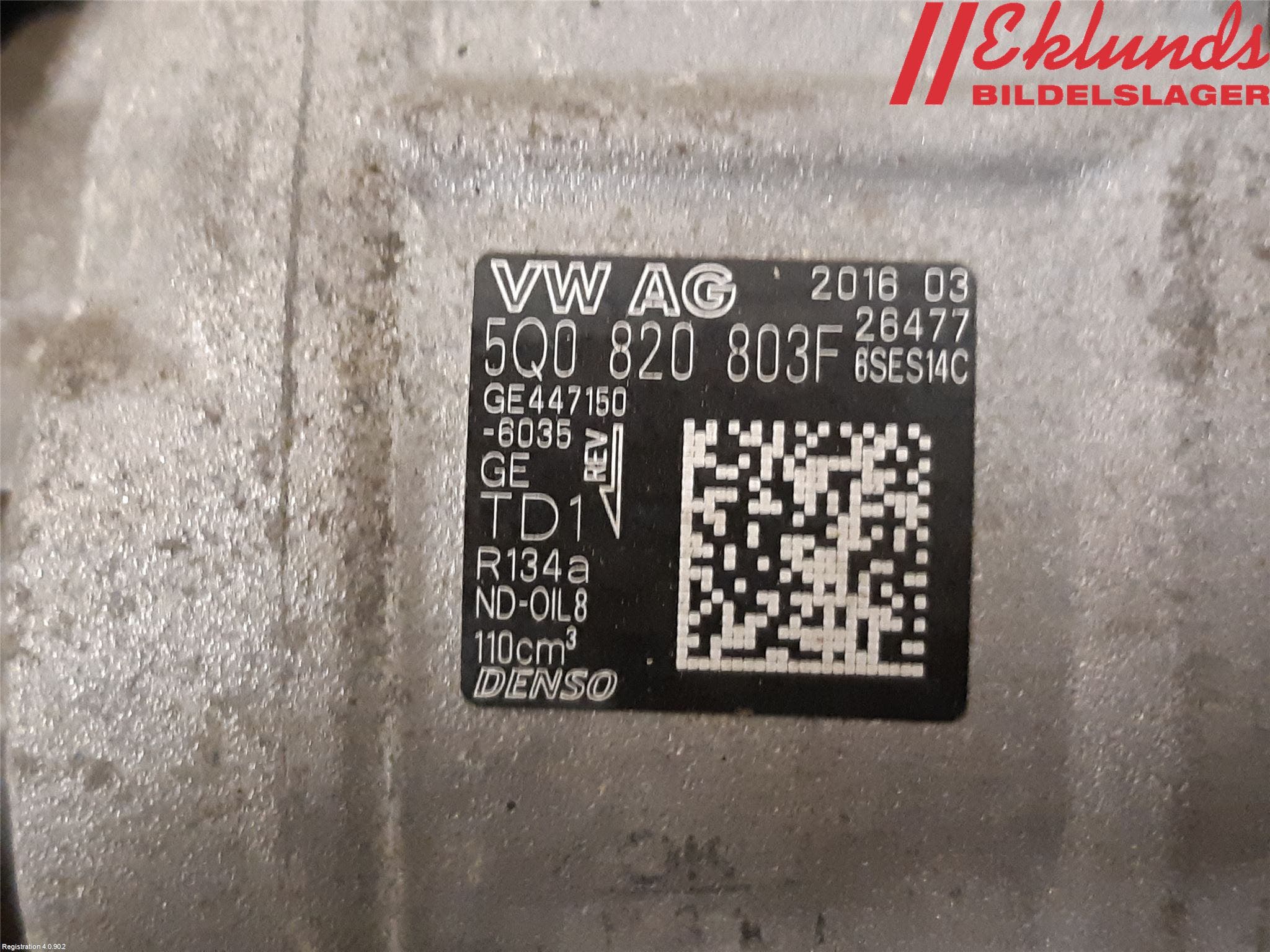 Volkswagen VW PASSAT 15-19 Ac Kompressor