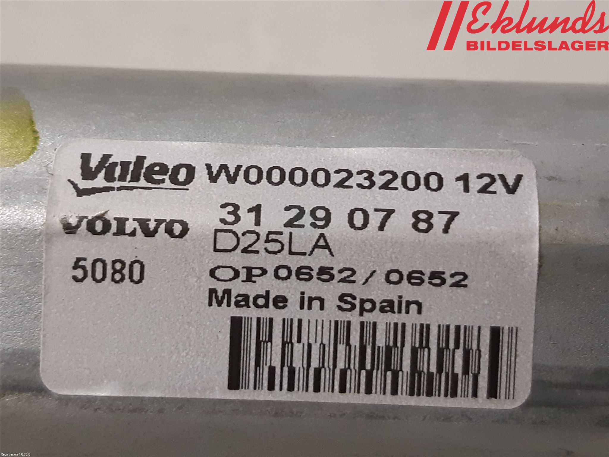 Volvo V70 08-13 Torkarmotor Baklucka