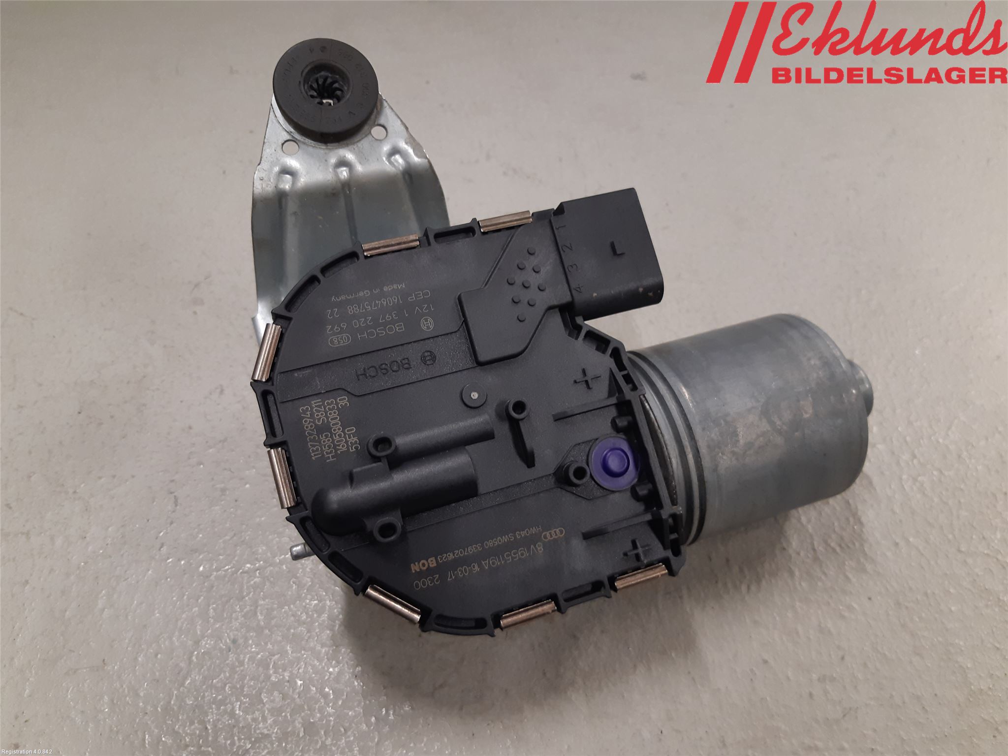 Audi A3/S3 8V 13-20 Torkarmotor Vindruta