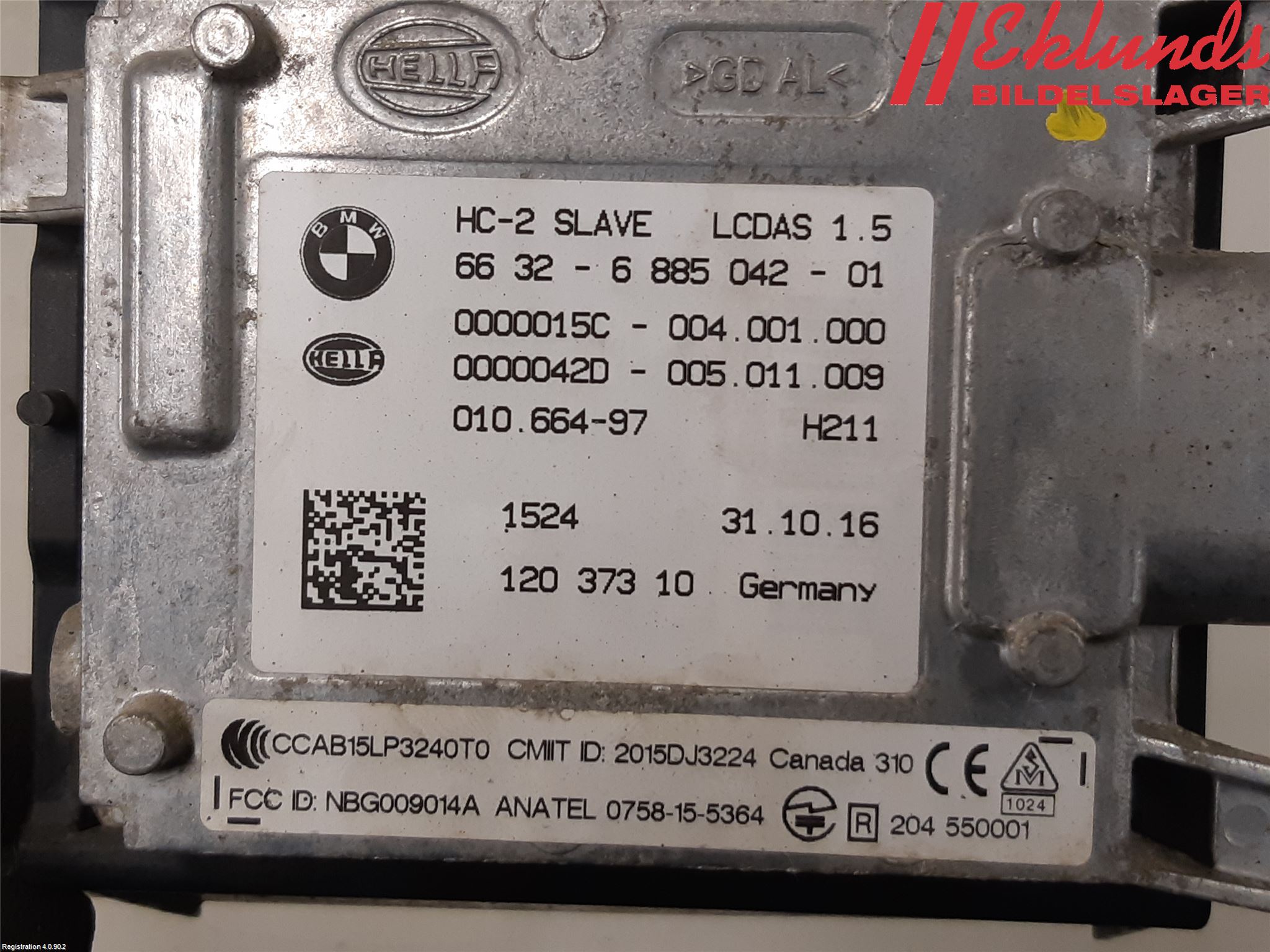 BMW 5 F10/F11/F18 09-17 Sensor Aktivt Kollisionsskydd