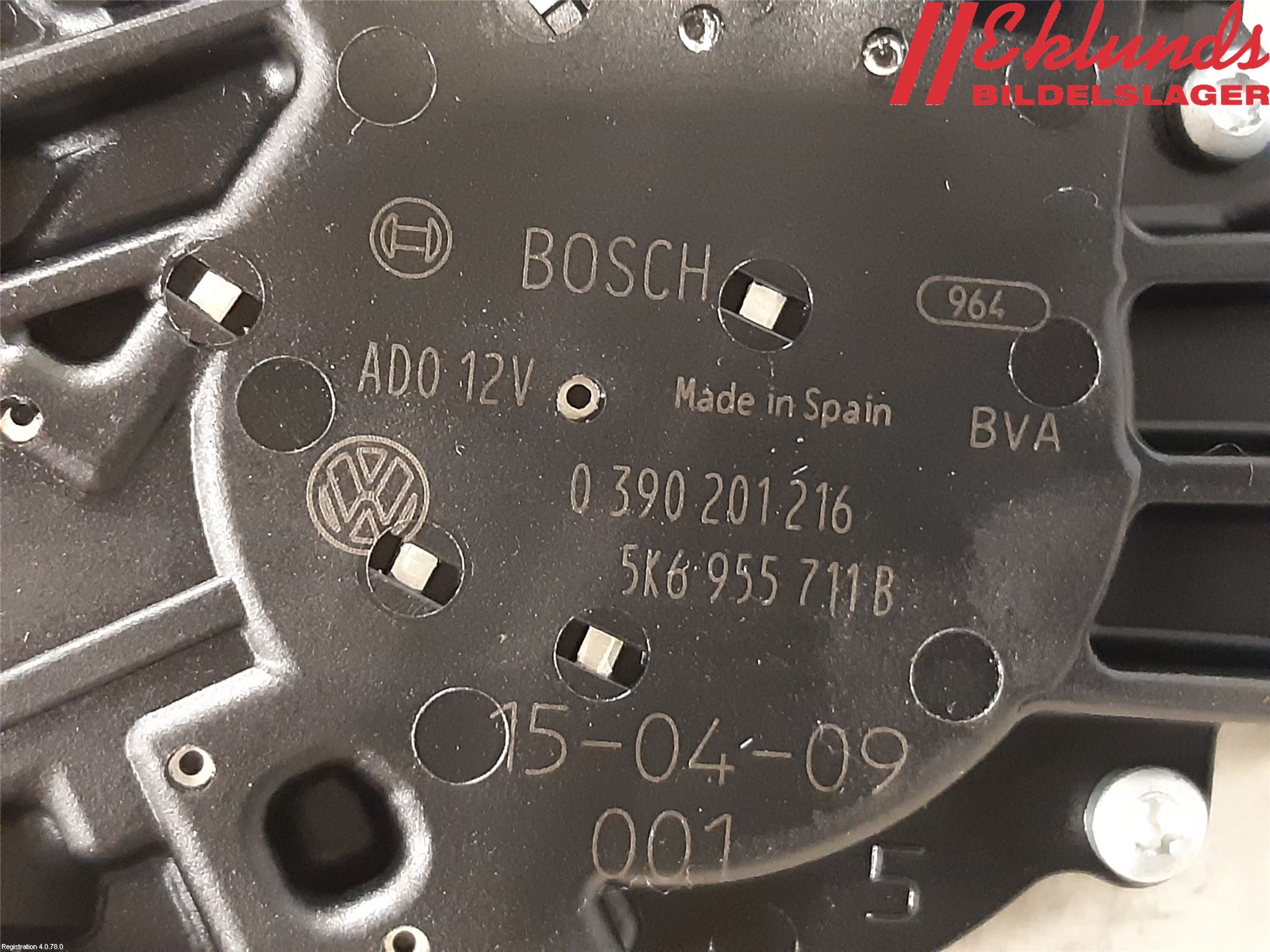 Volkswagen VW SHARAN 11- Torkarmotor Baklucka