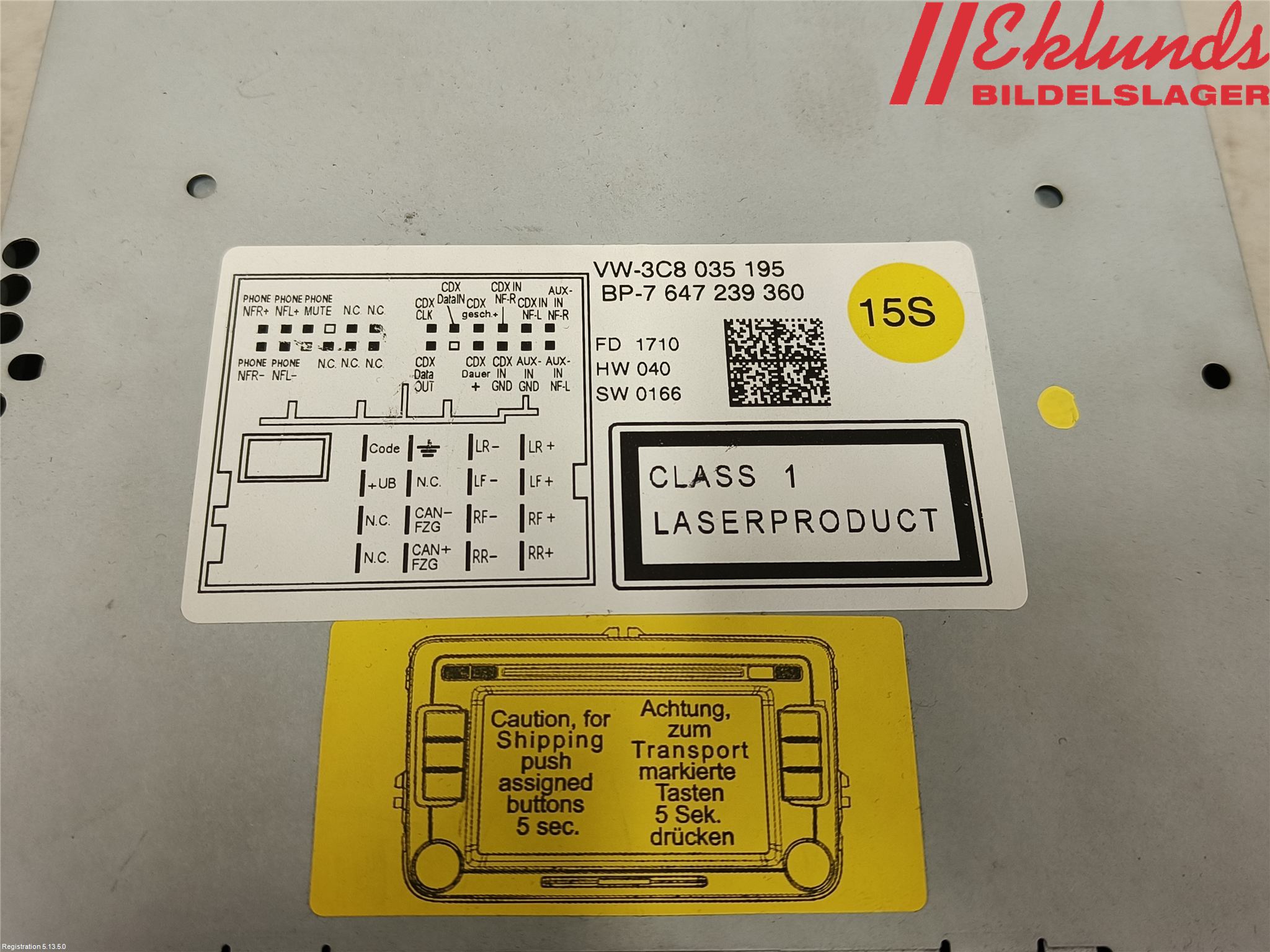Volkswagen VW PASSAT 05-11 Cd Radio - Multimediapanel