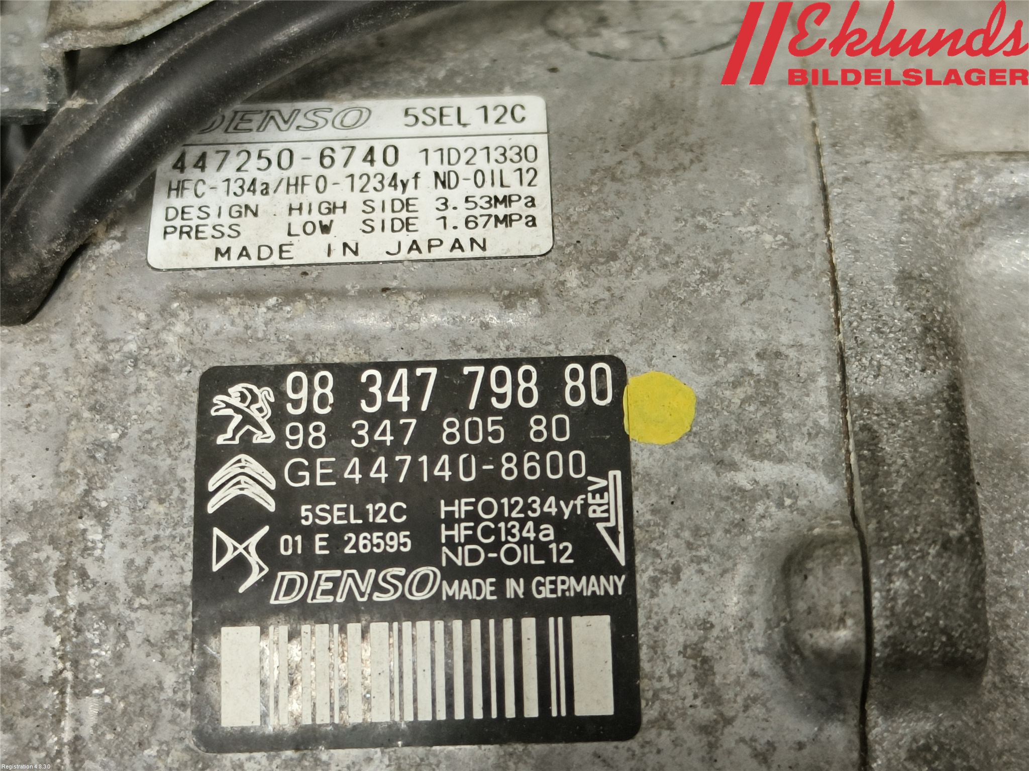 Peugeot 2008/E-2008 20- Ac Kompressor