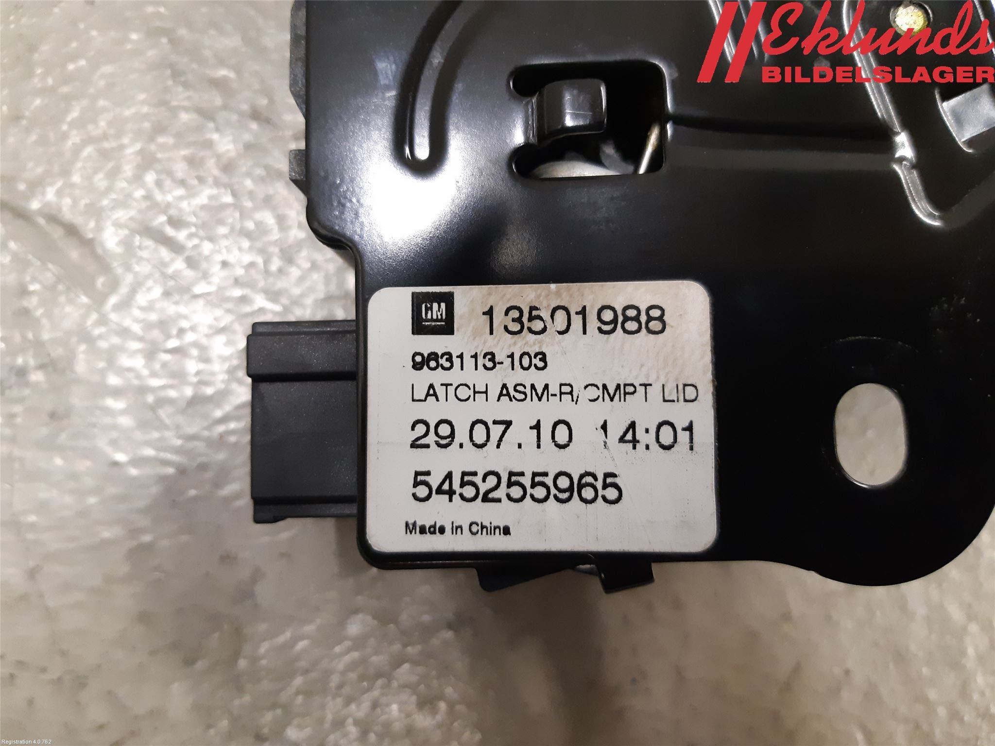 Saab 9-5 10-12 Låskista Baklucka