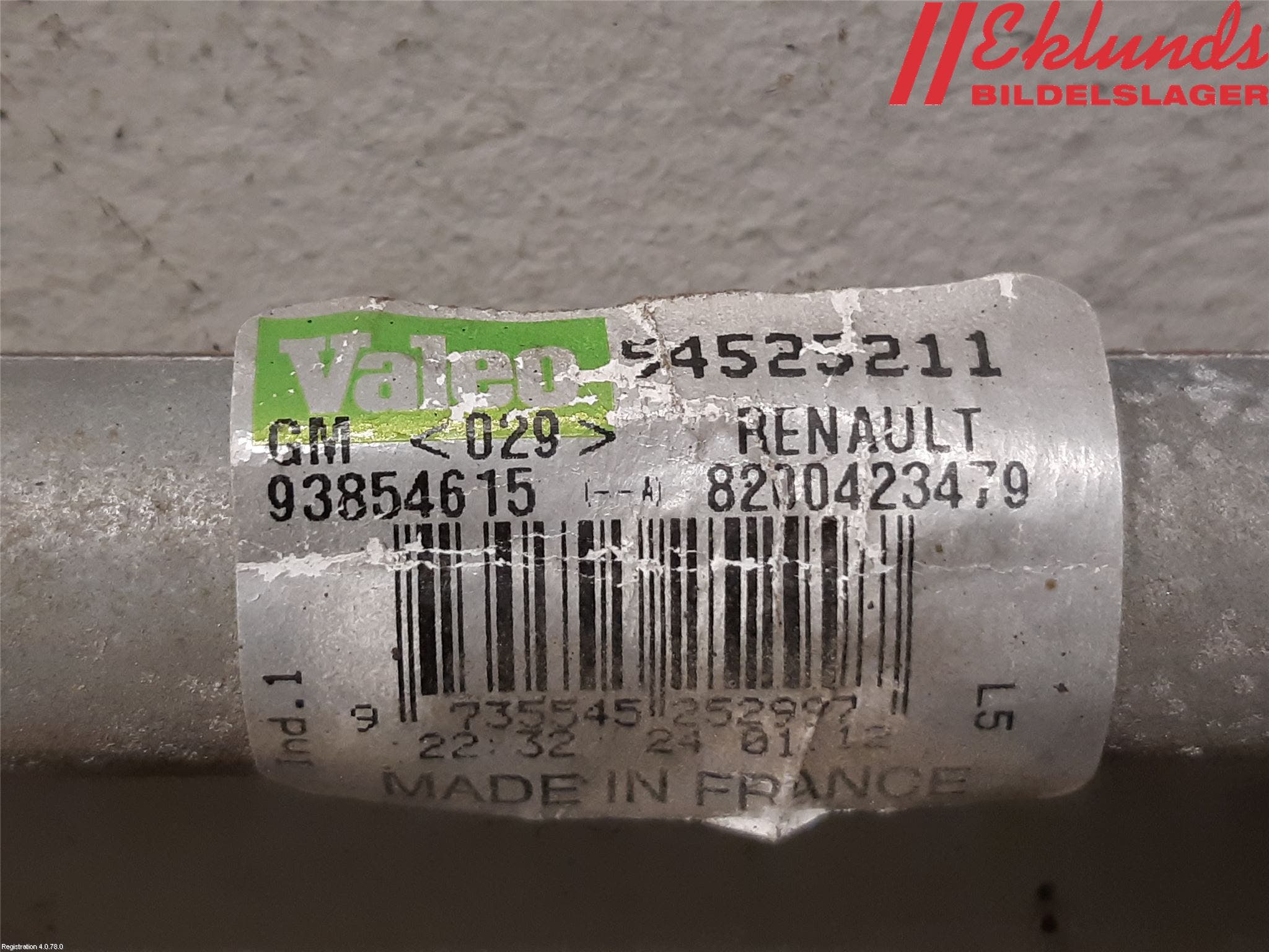 Opel VIVARO 01-14 Torkarmekanism Vindruta