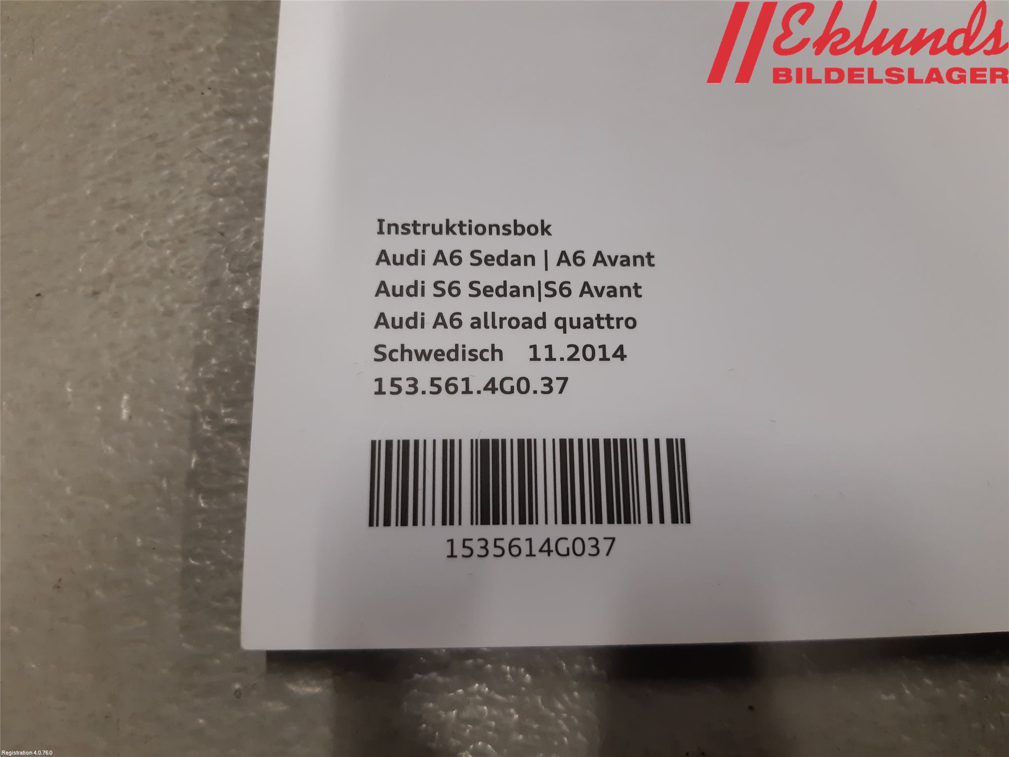 Audi A6 ALLROAD 12-18 Instruktionsbok