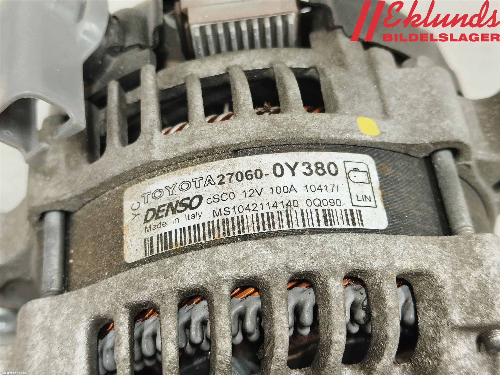 Toyota YARIS XP130 15-20 Generator