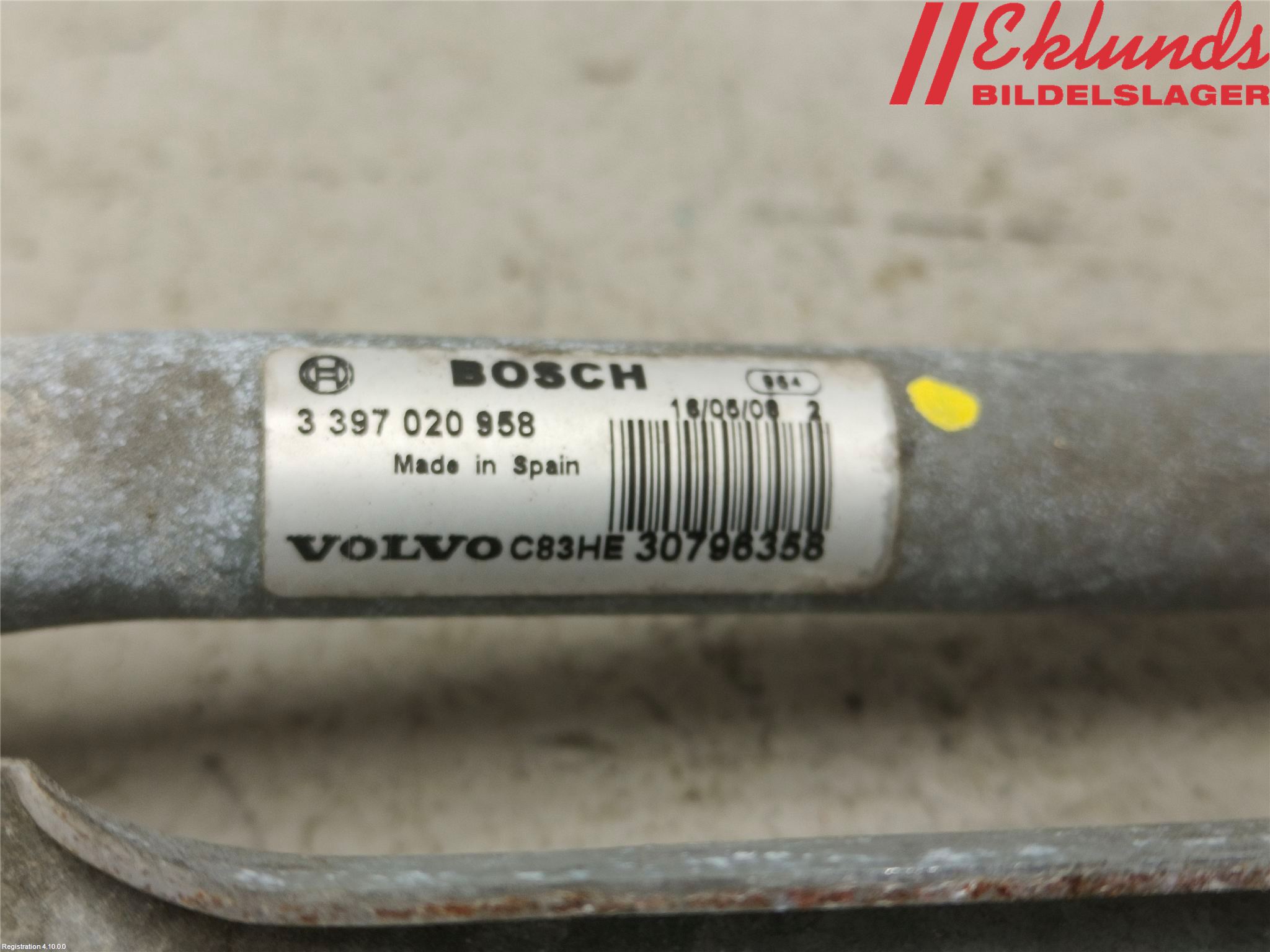 Volvo V70 08-13 Torkarmekanism Vindruta