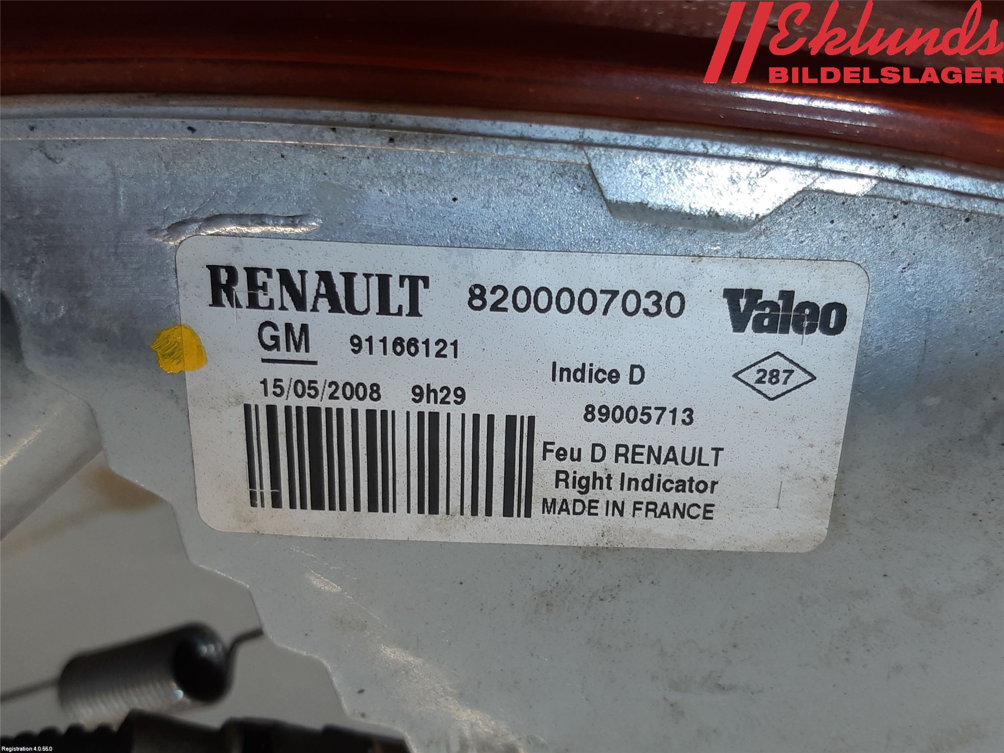 Renault TRAFIC   02-14 Blinkers Fram Höger