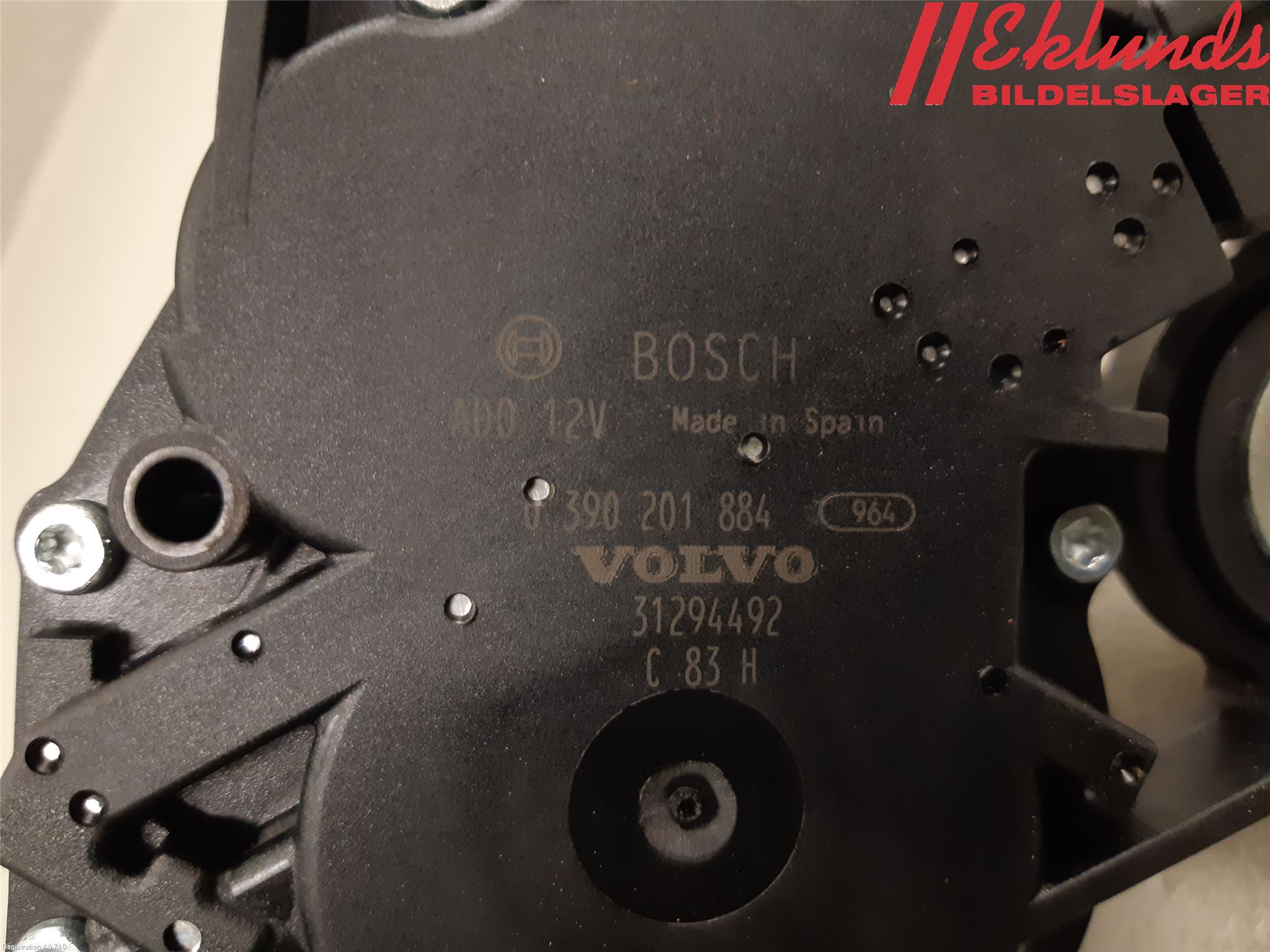 Volvo V60 11-13 Torkarmotor Baklucka