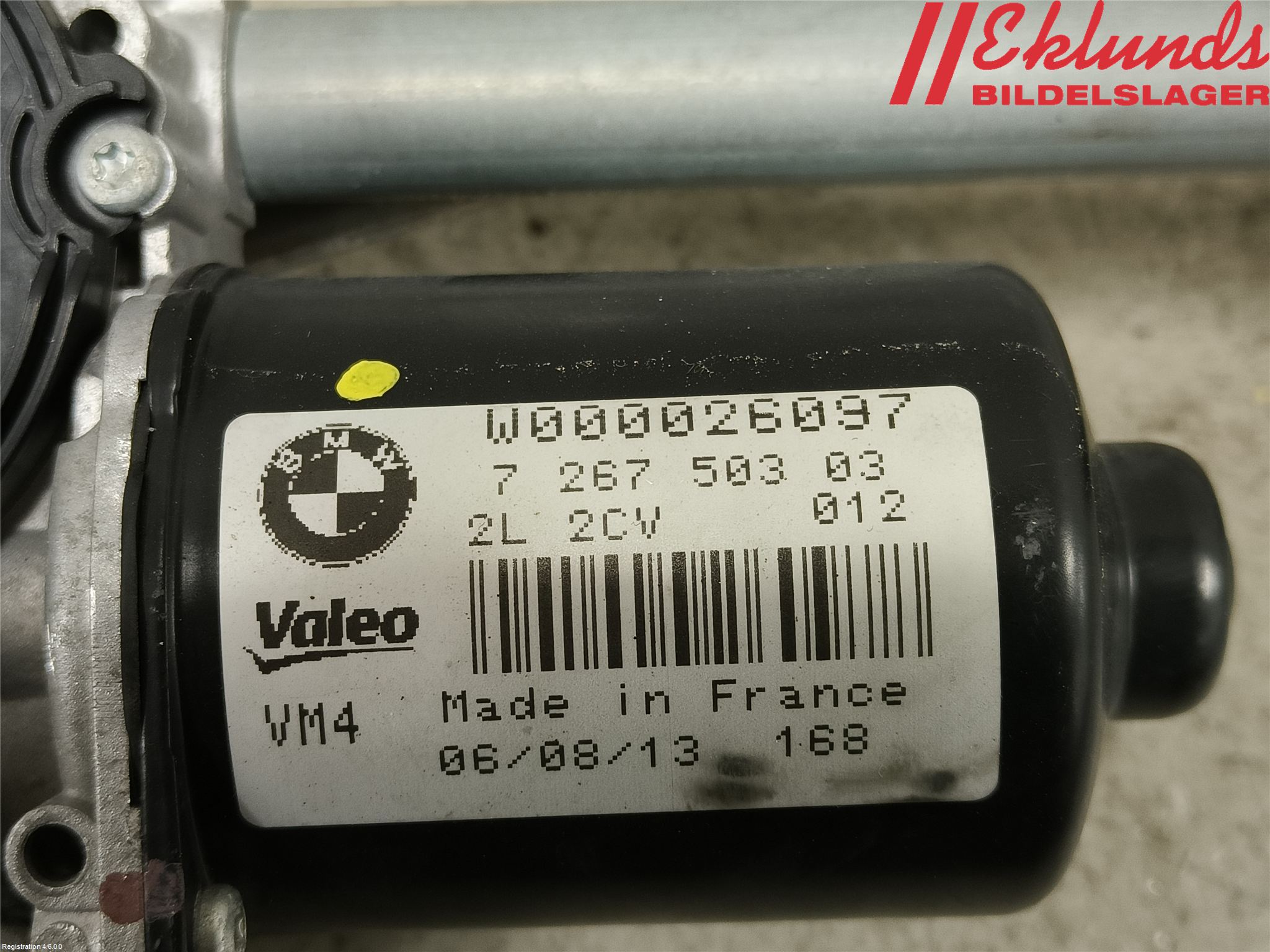 BMW 3 F30/F31/F80 12-19 Torkarmekanism Vindruta