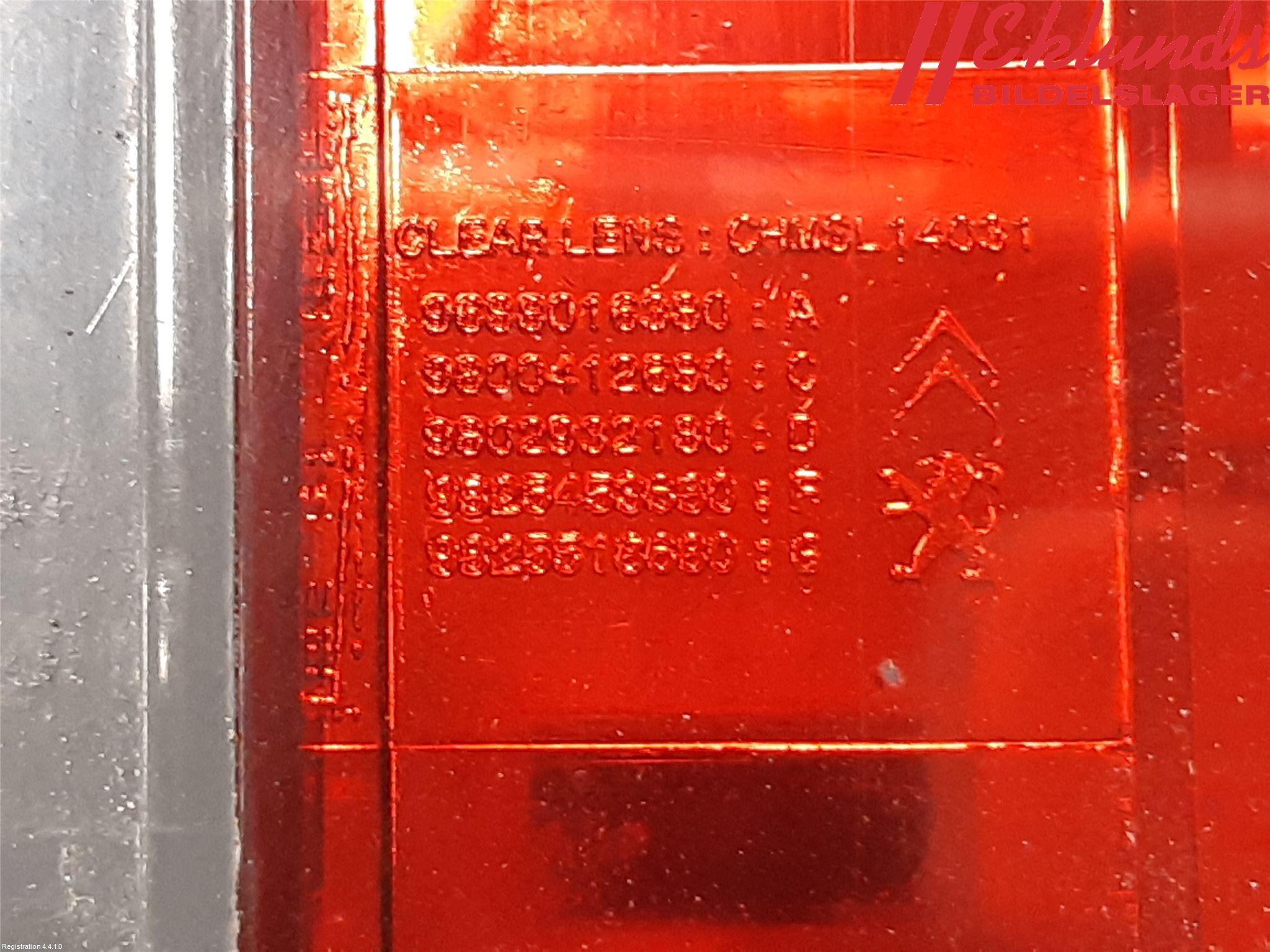 Peugeot 2008/E-2008 20- Bromsljus Bakruta