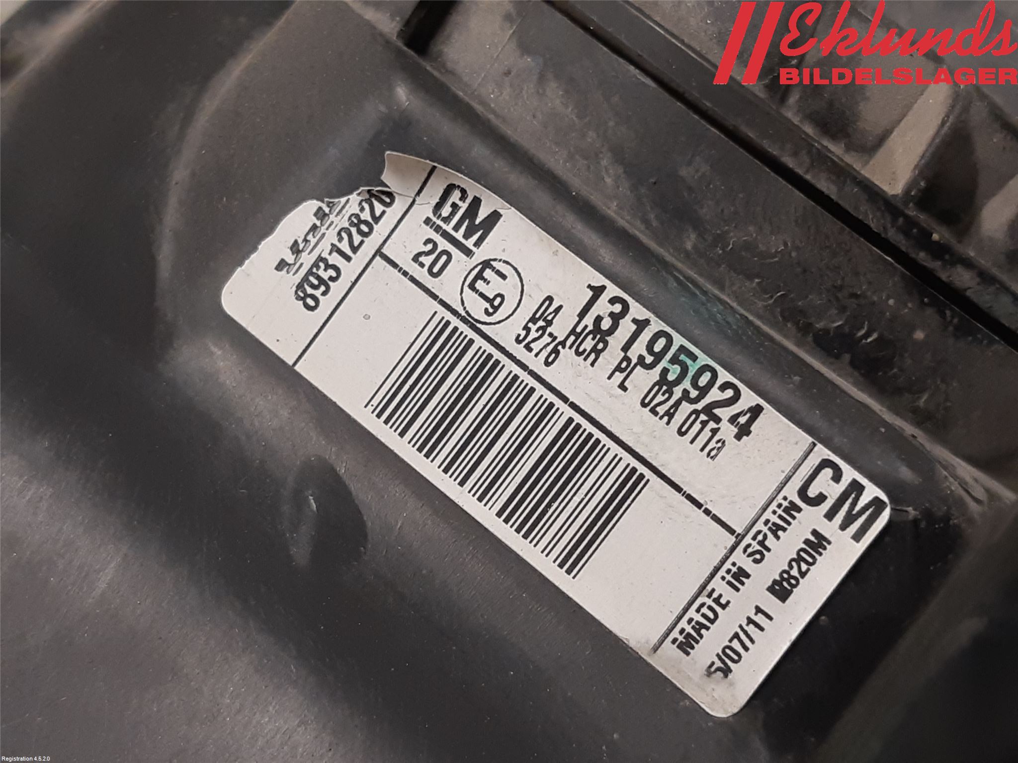 Opel COMBO 02-12 Strålkastare Höger