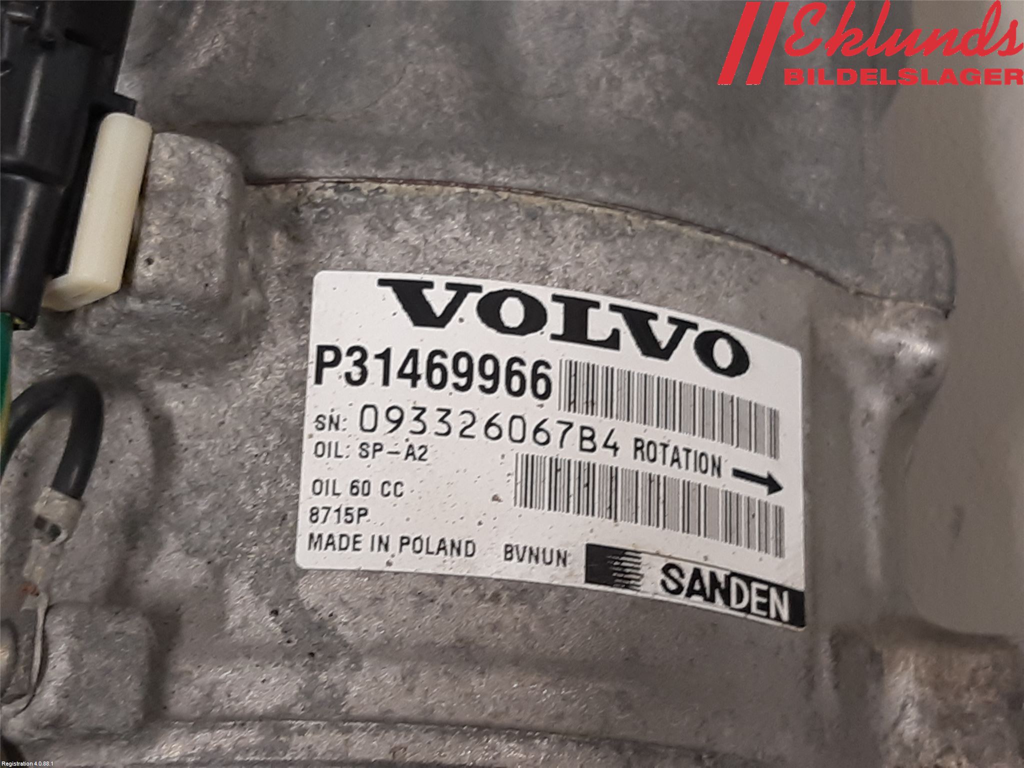 Volvo V40 CROSS COUNTRY 13-19 Ac Kompressor