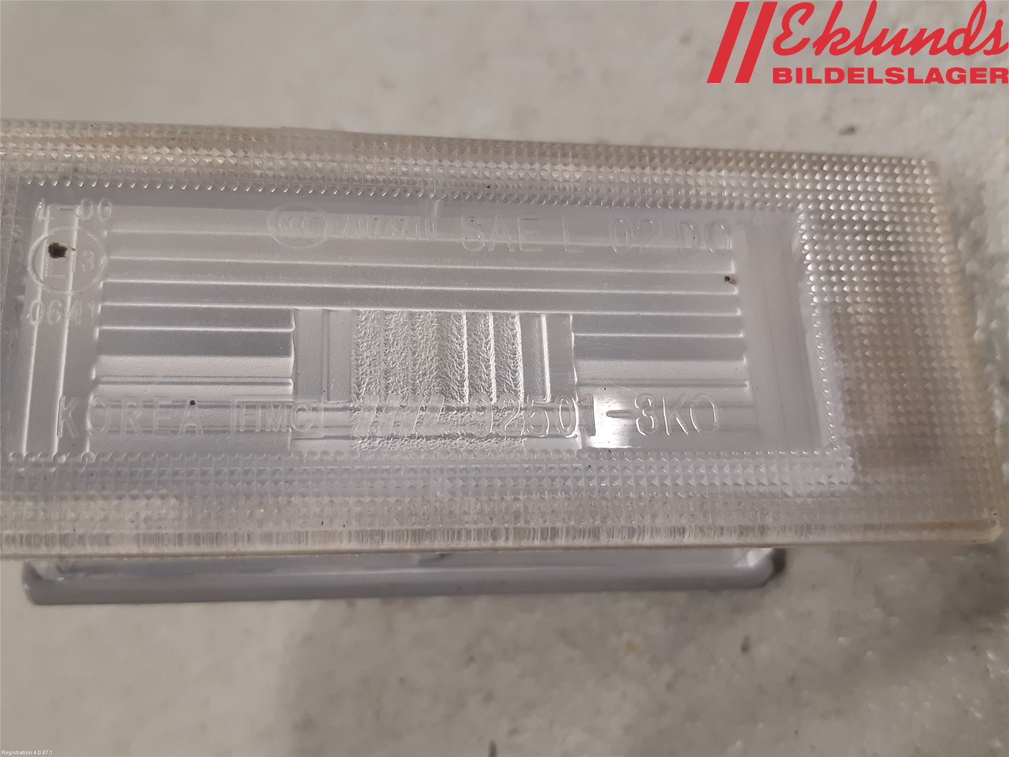 Kia SORENTO 15-20 Skylt Belysning