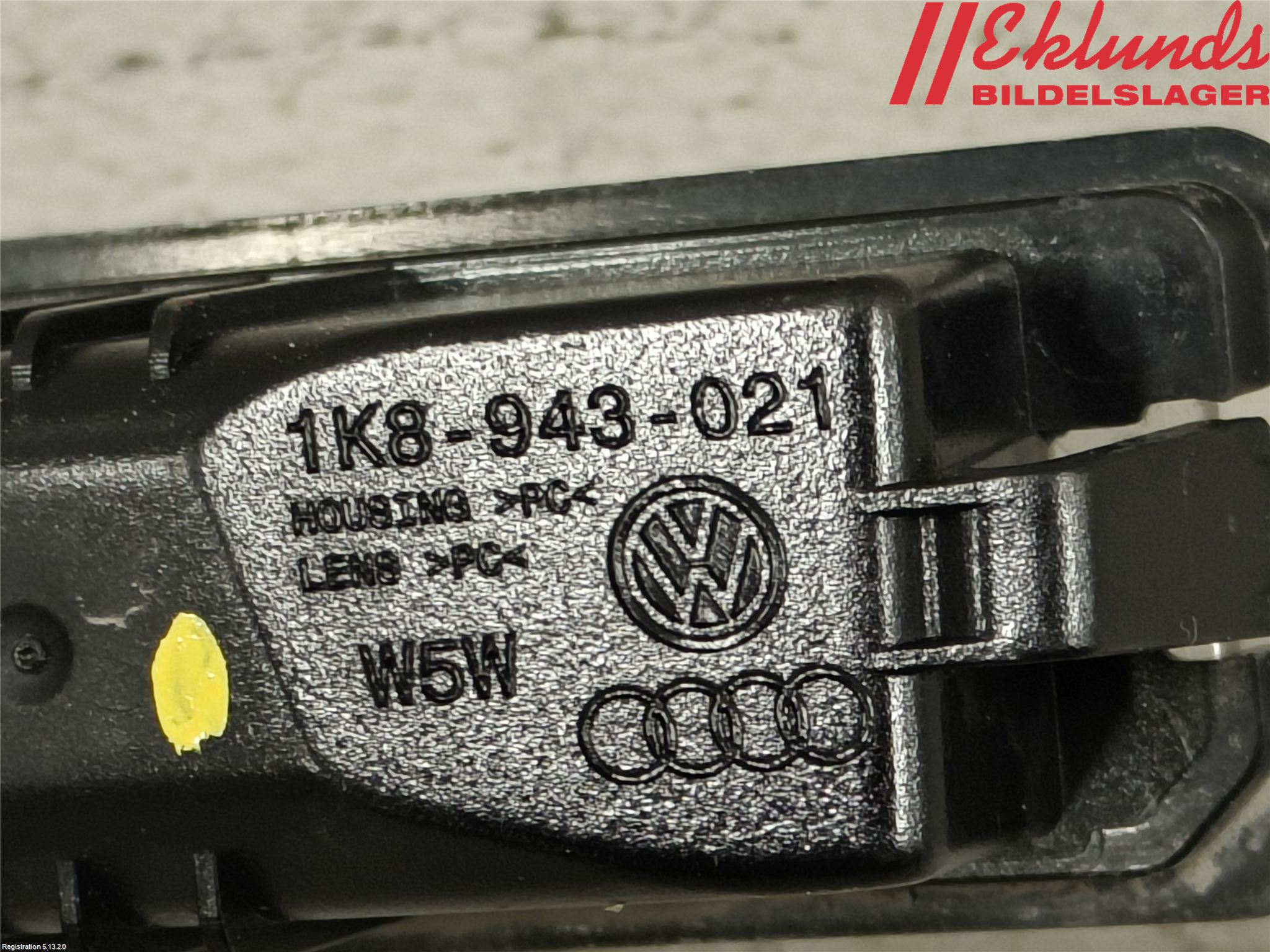 Volkswagen VW GOLF / E-GOLF VII 13-20 Skylt Belysning
