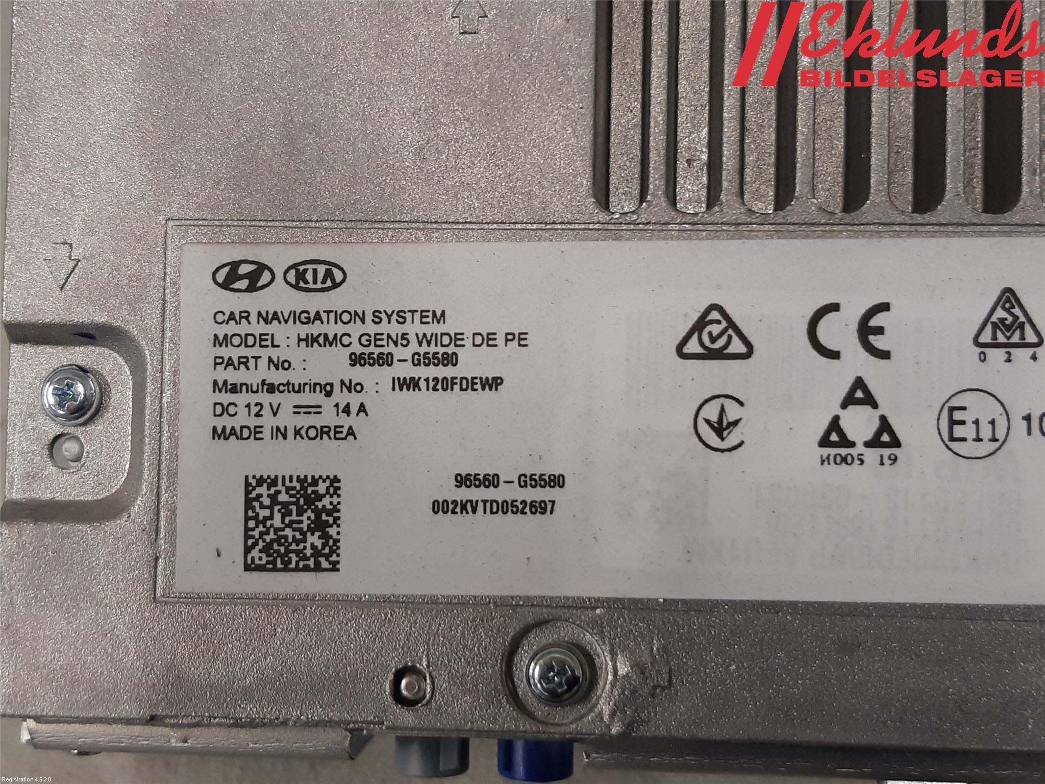 Kia NIRO (DE) 17-22 Cd Radio - Multimediapanel