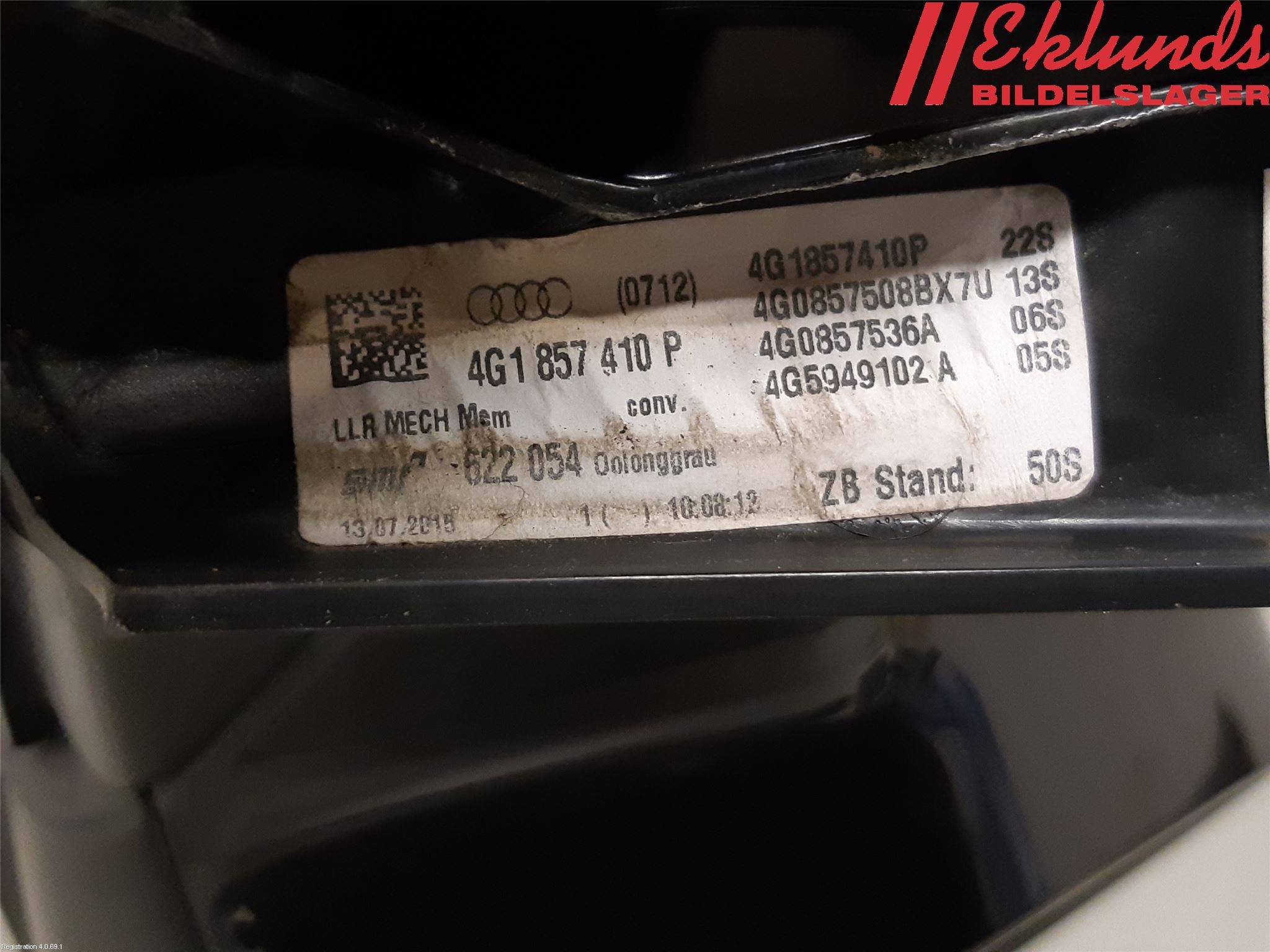 Audi A6/S6 4G 11-18 Spegel Yttre El Hö