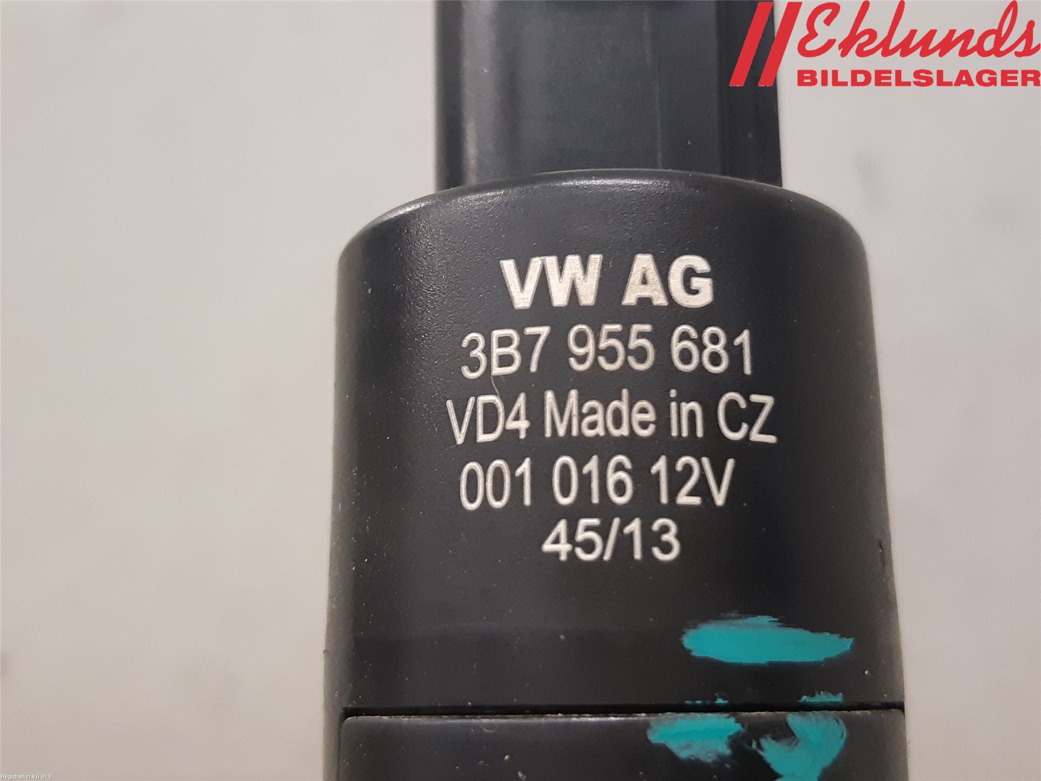Volkswagen VW TOUAREG 7P 11-18 Spolarpump Högtryck