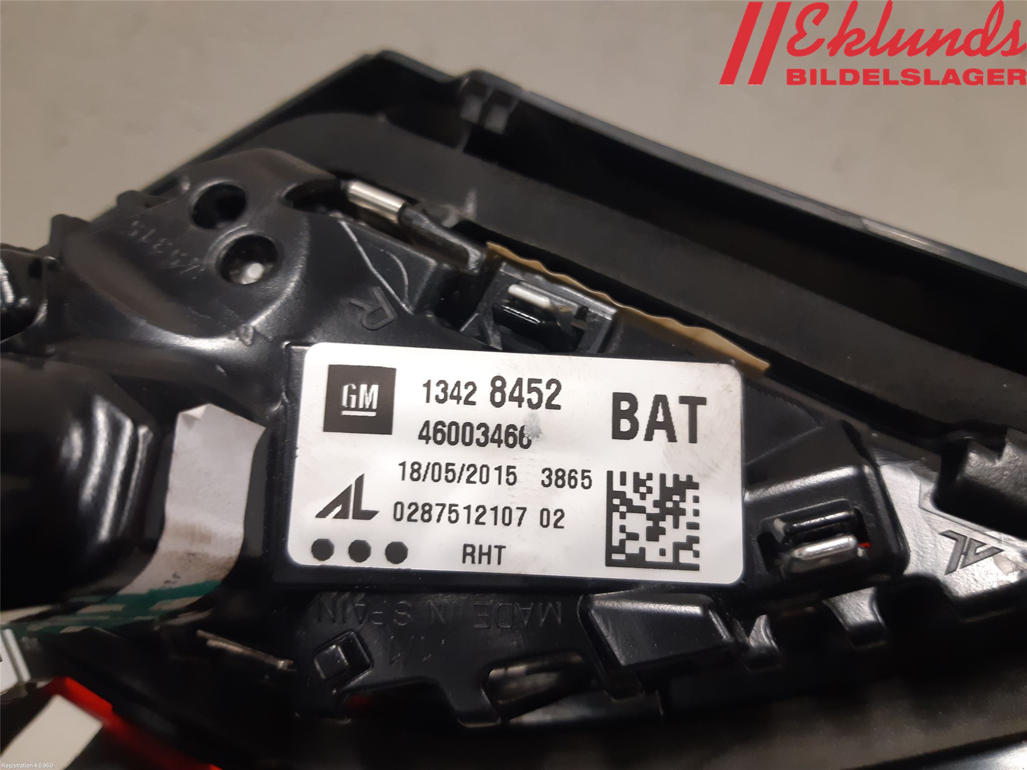 Opel CORSA E 15-19 Bakljus Lucka Hö