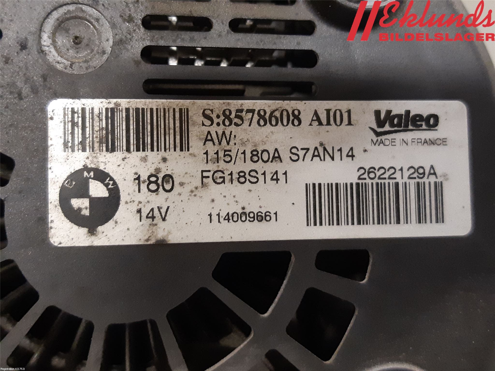 BMW 3 F30/F31/F80 12-19 Generator