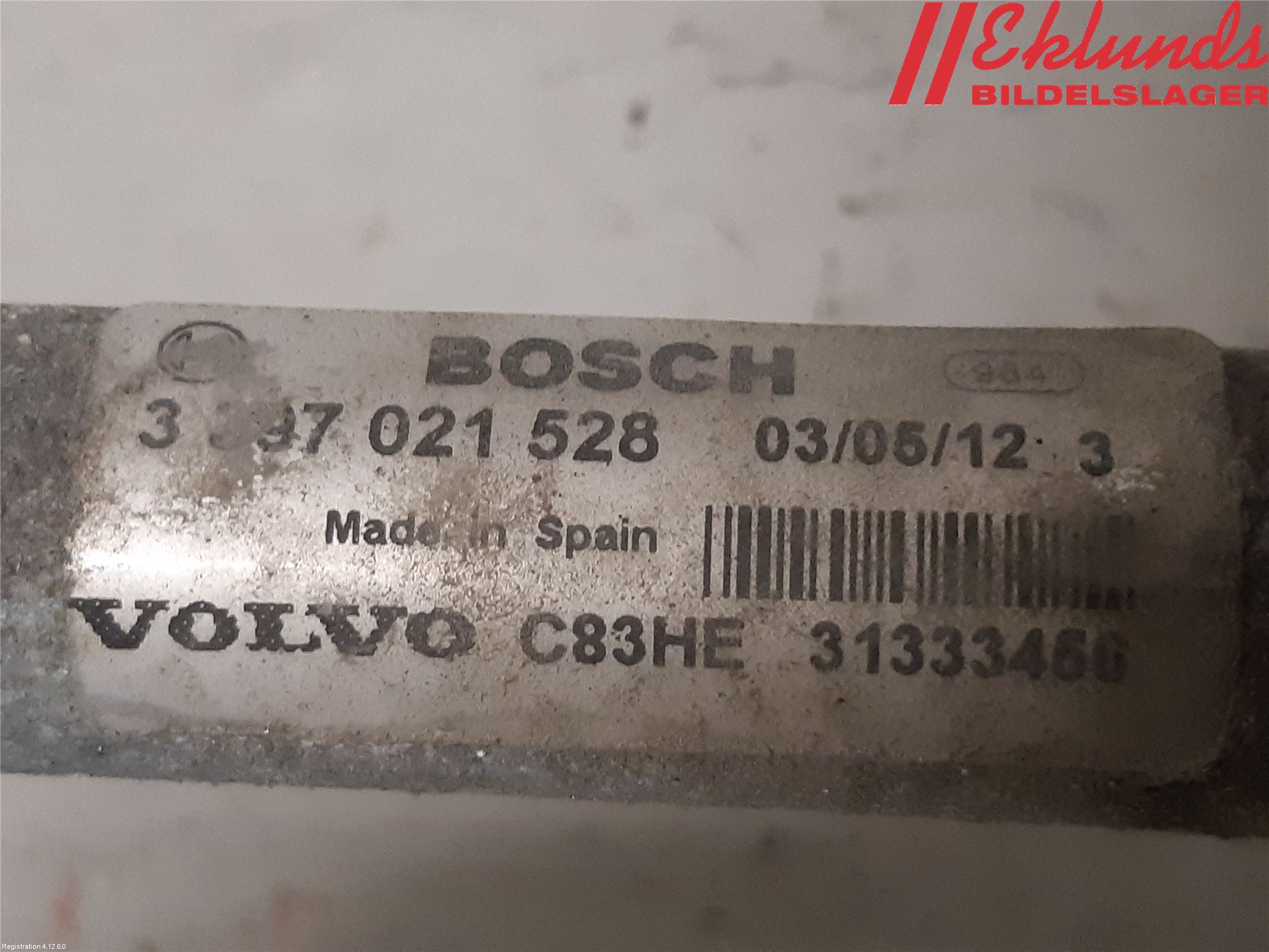 Volvo V70 08-13 Torkarmotor Vindruta
