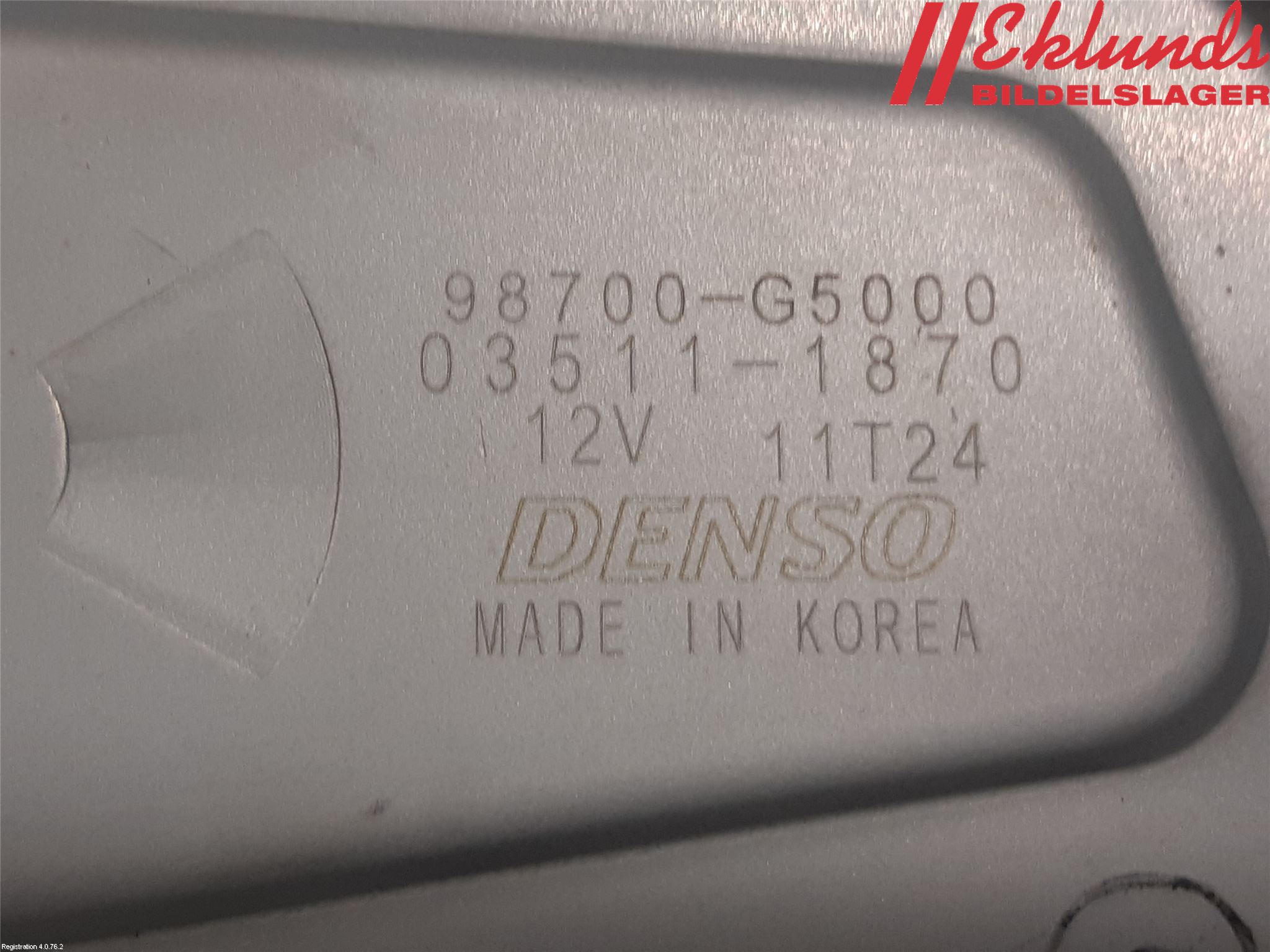 Kia NIRO (DE) 17-22 Torkarmotor Baklucka