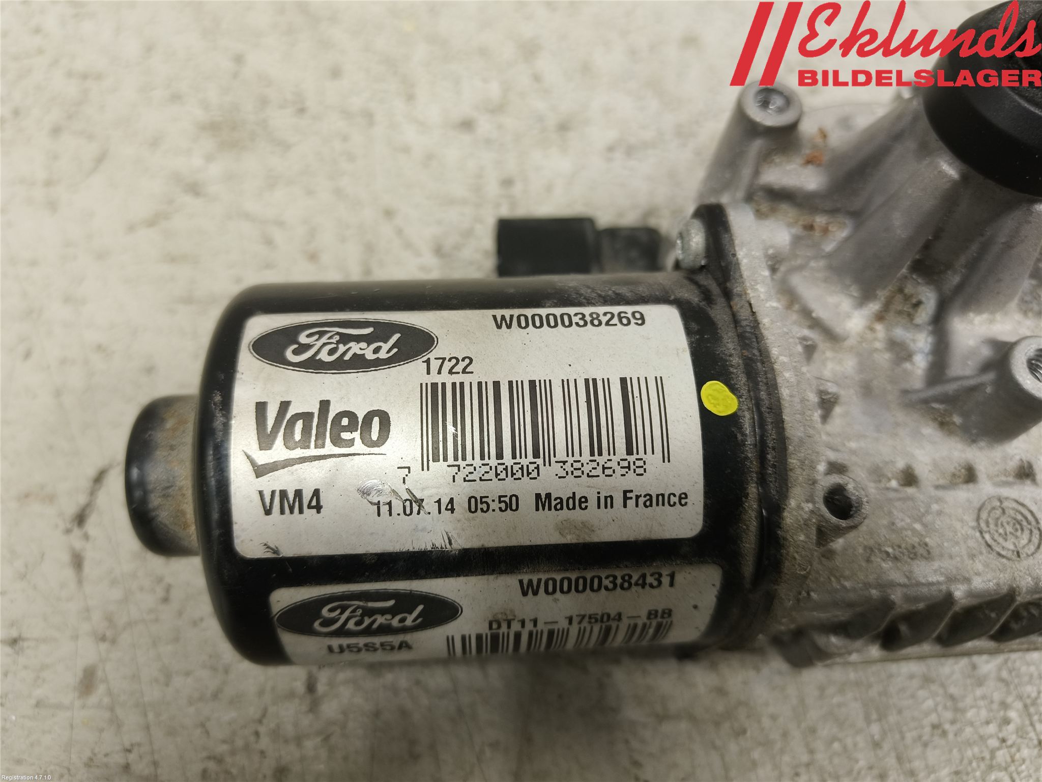 Ford TRANSIT/TOURNEO CONNECT 13-22 Torkarmotor Vindruta