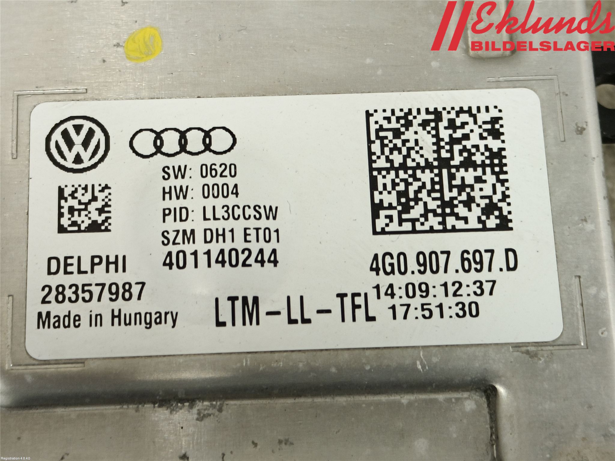 Audi A4 12-15 Styrenhet Strålkastare