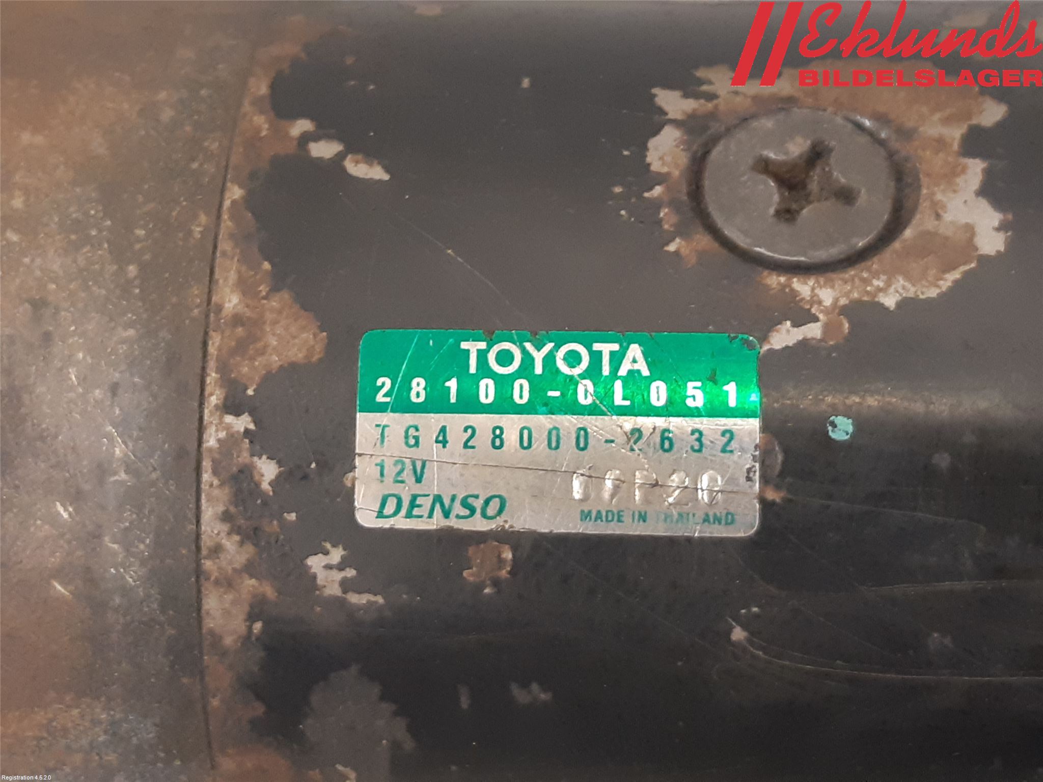 Toyota HILUX 05-16 Startmotor Diesel
