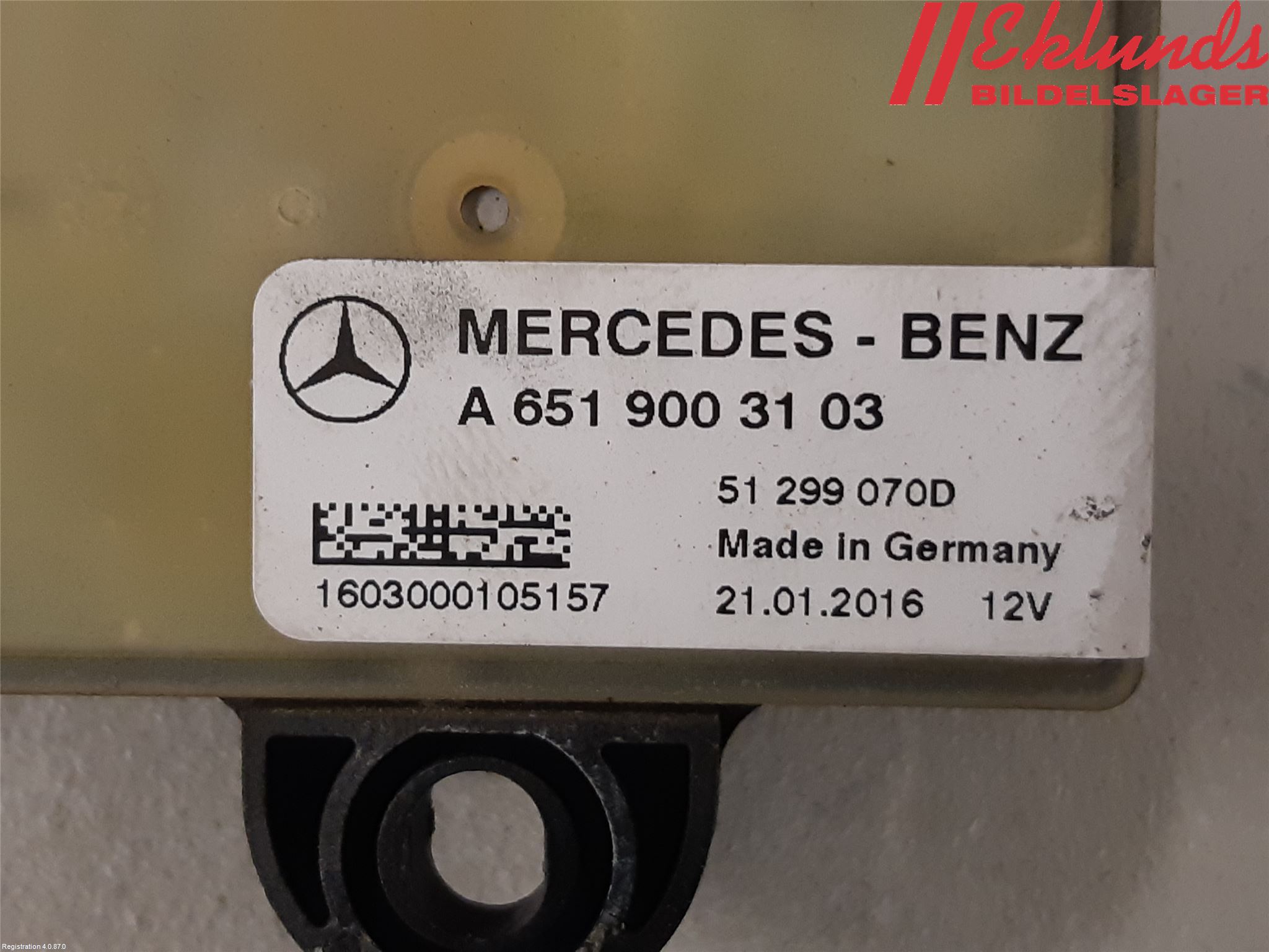 Mercedes-Benz MB C-KLASS (W205) 14-21 Relä Glödning Diesel