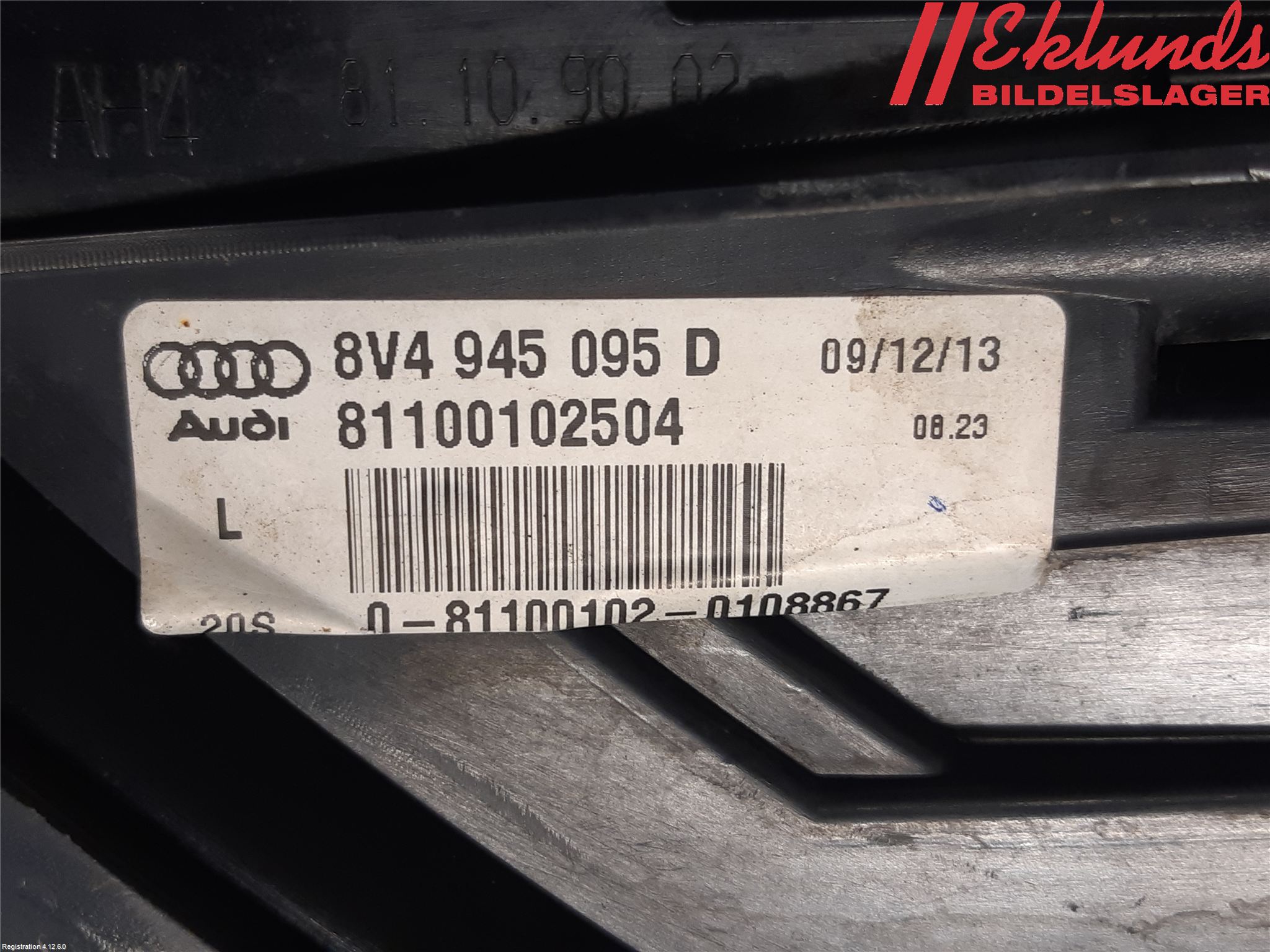 Audi A3/S3 8V 13-20 Bakljus Vänster