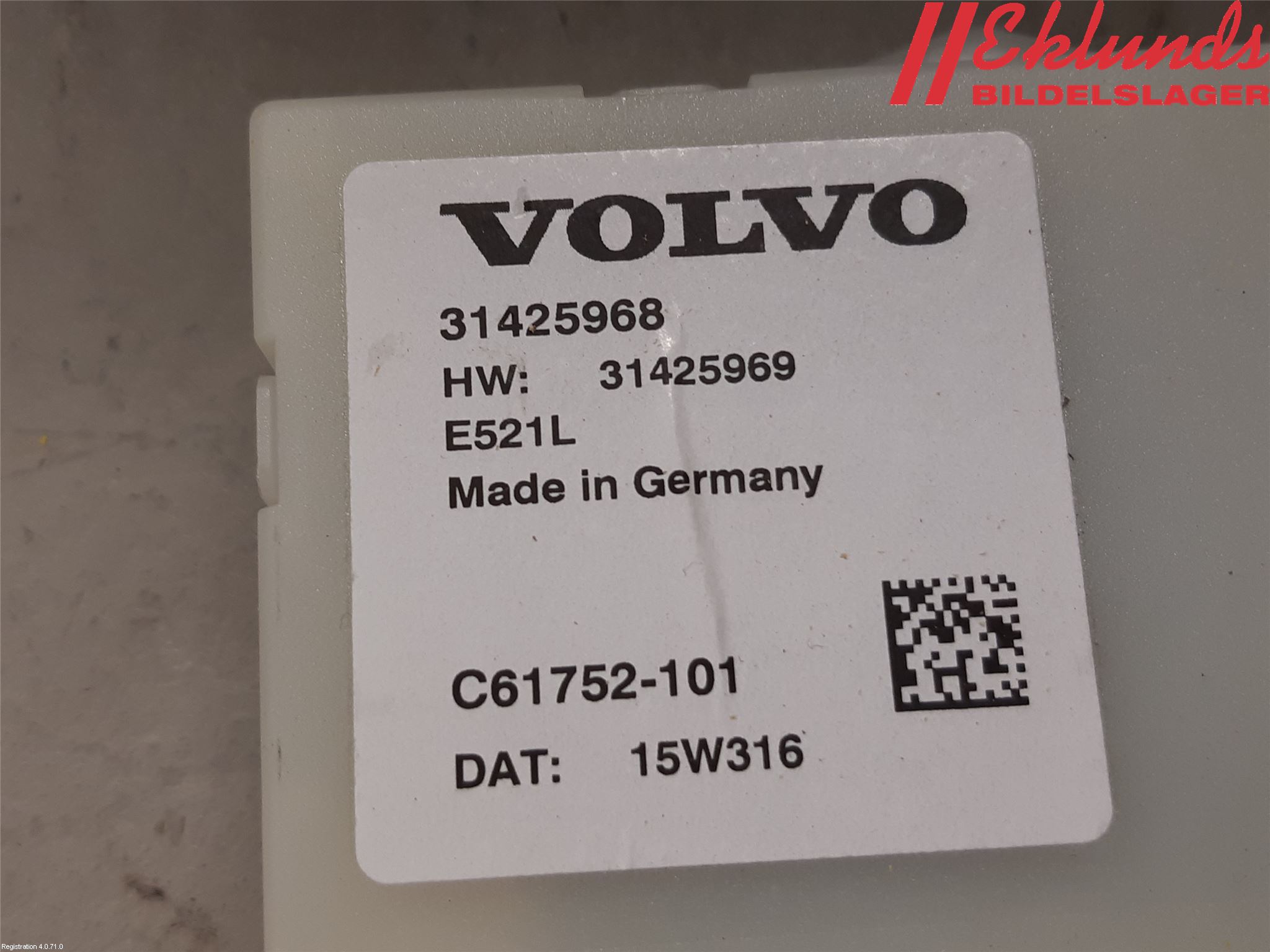 Volvo XC60 14-17 Styrenhet Baklucka