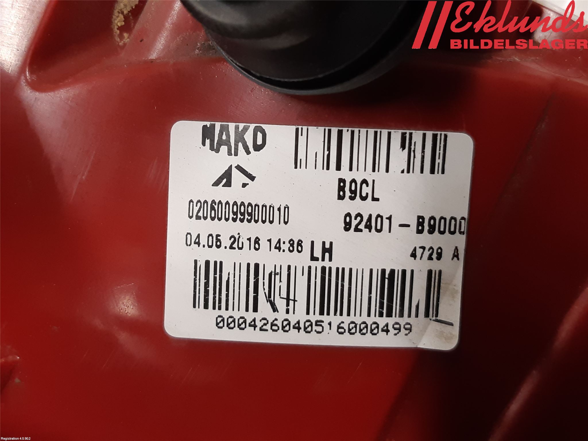 Hyundai i10 BA 14-16 Bakljus Vänster