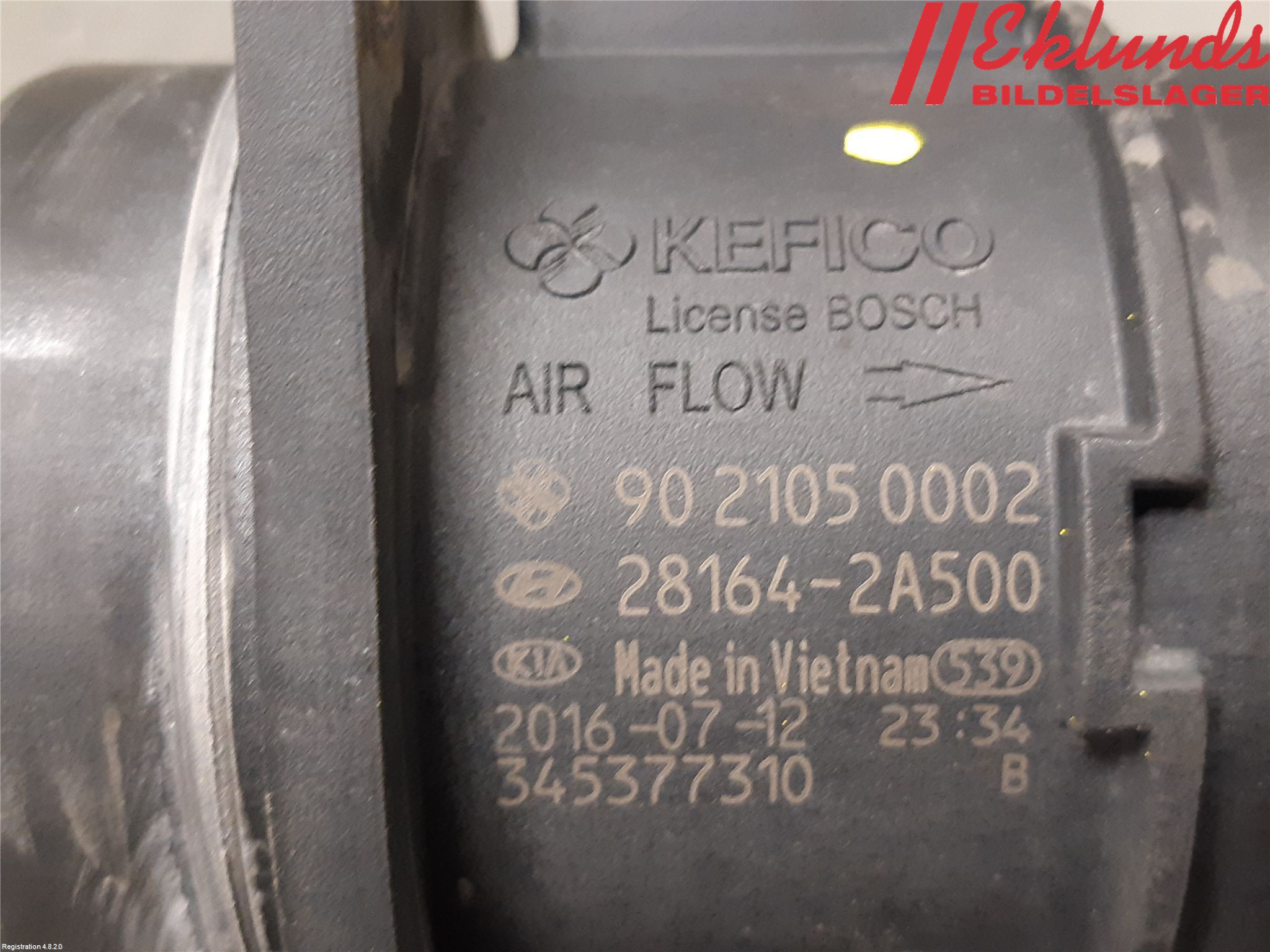 Kia CARENS III 13-19 Injluftmassamätare