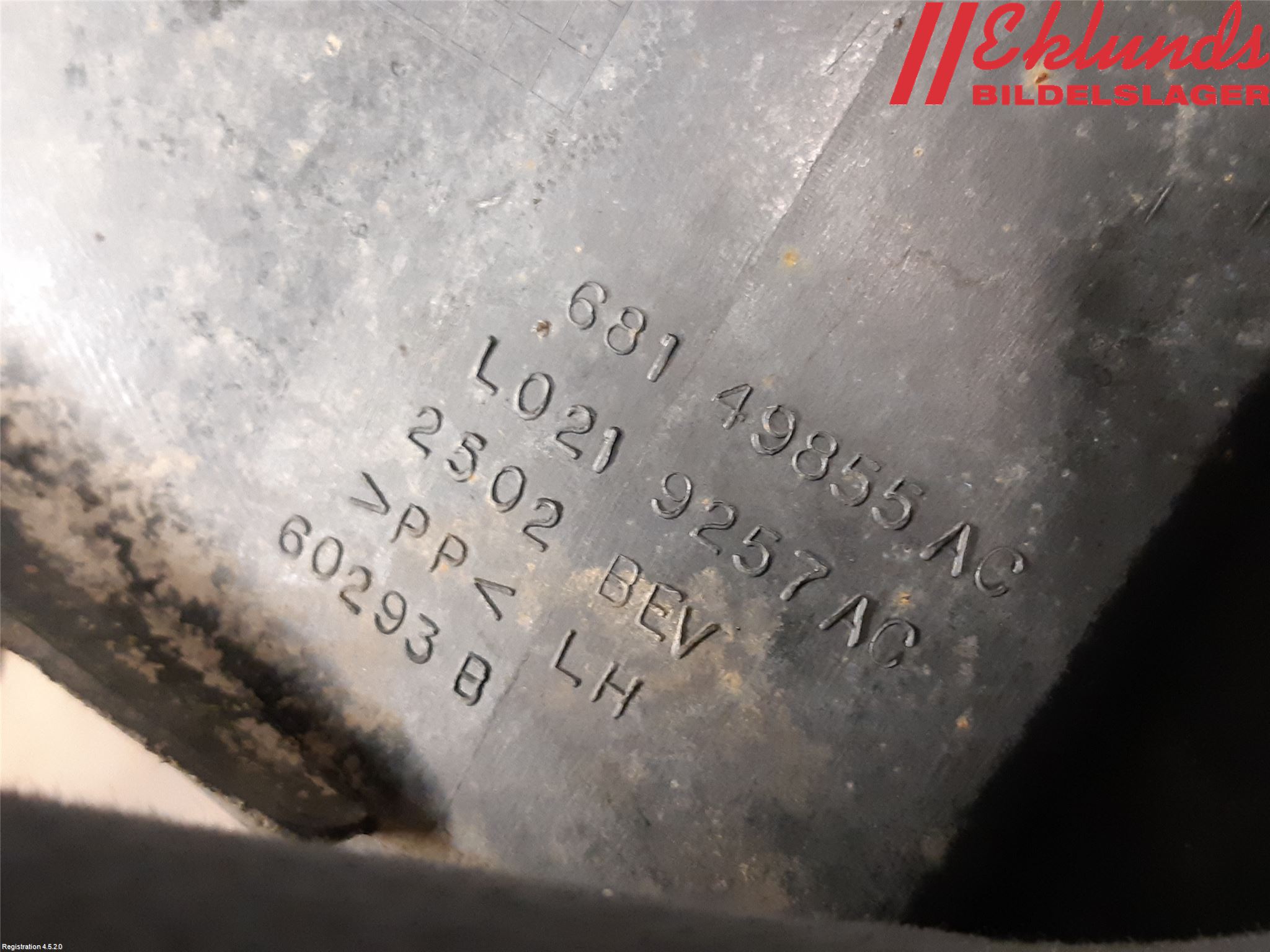 Fiat 500 07- Skärm Inner