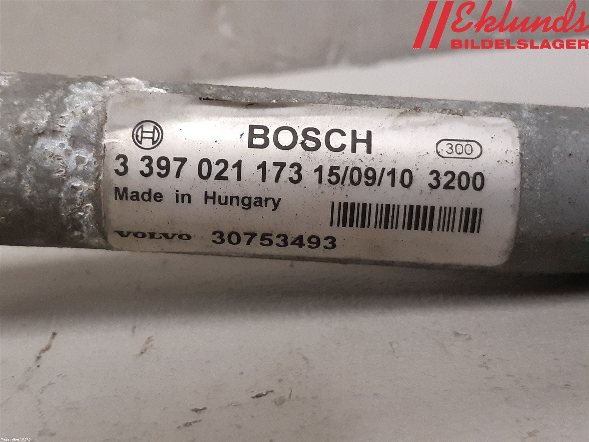 Volvo S60 11-13 Torkarmekanism Vindruta