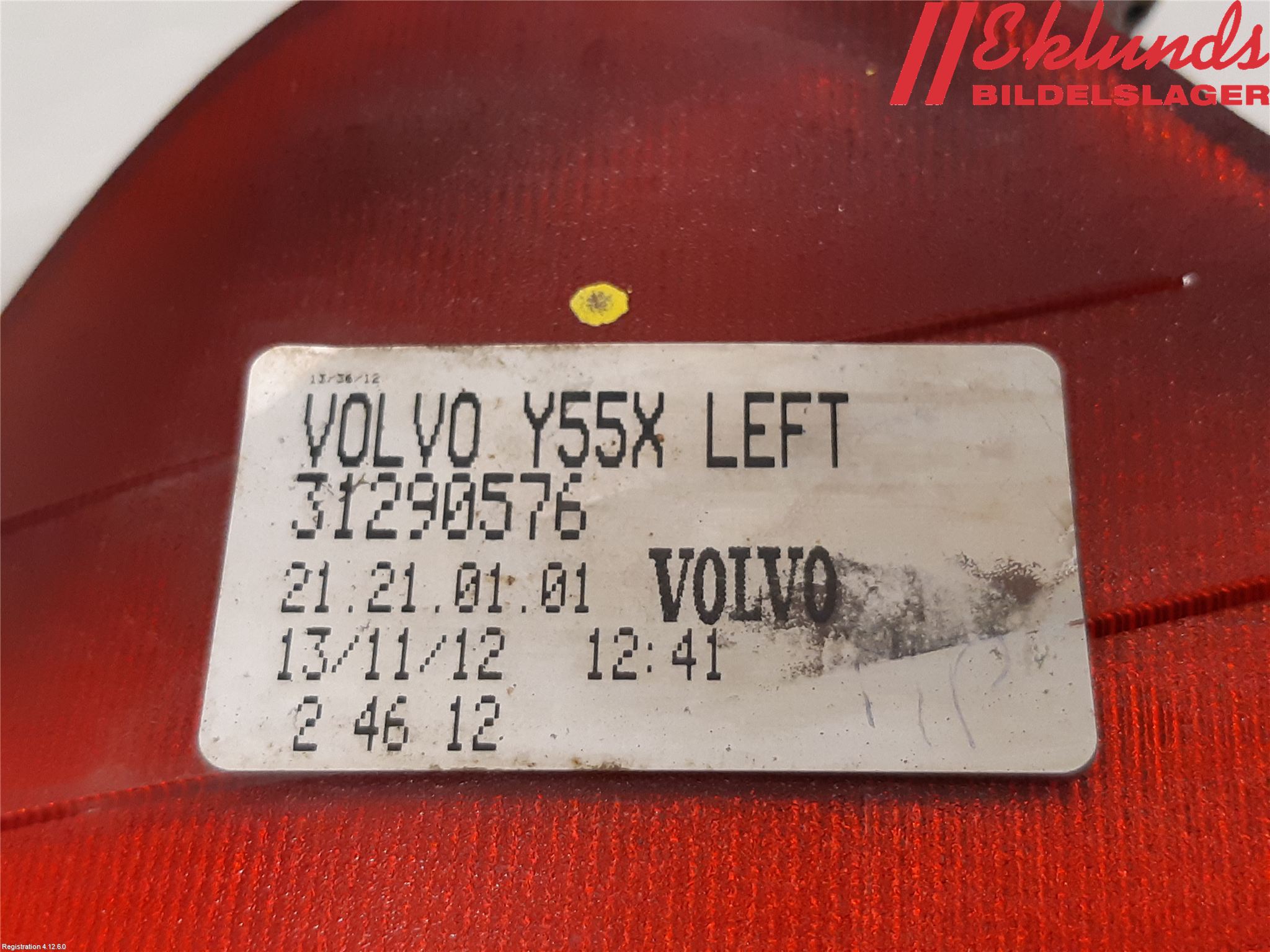 Volvo V40 12-19 Dimljus/Reflex Bak