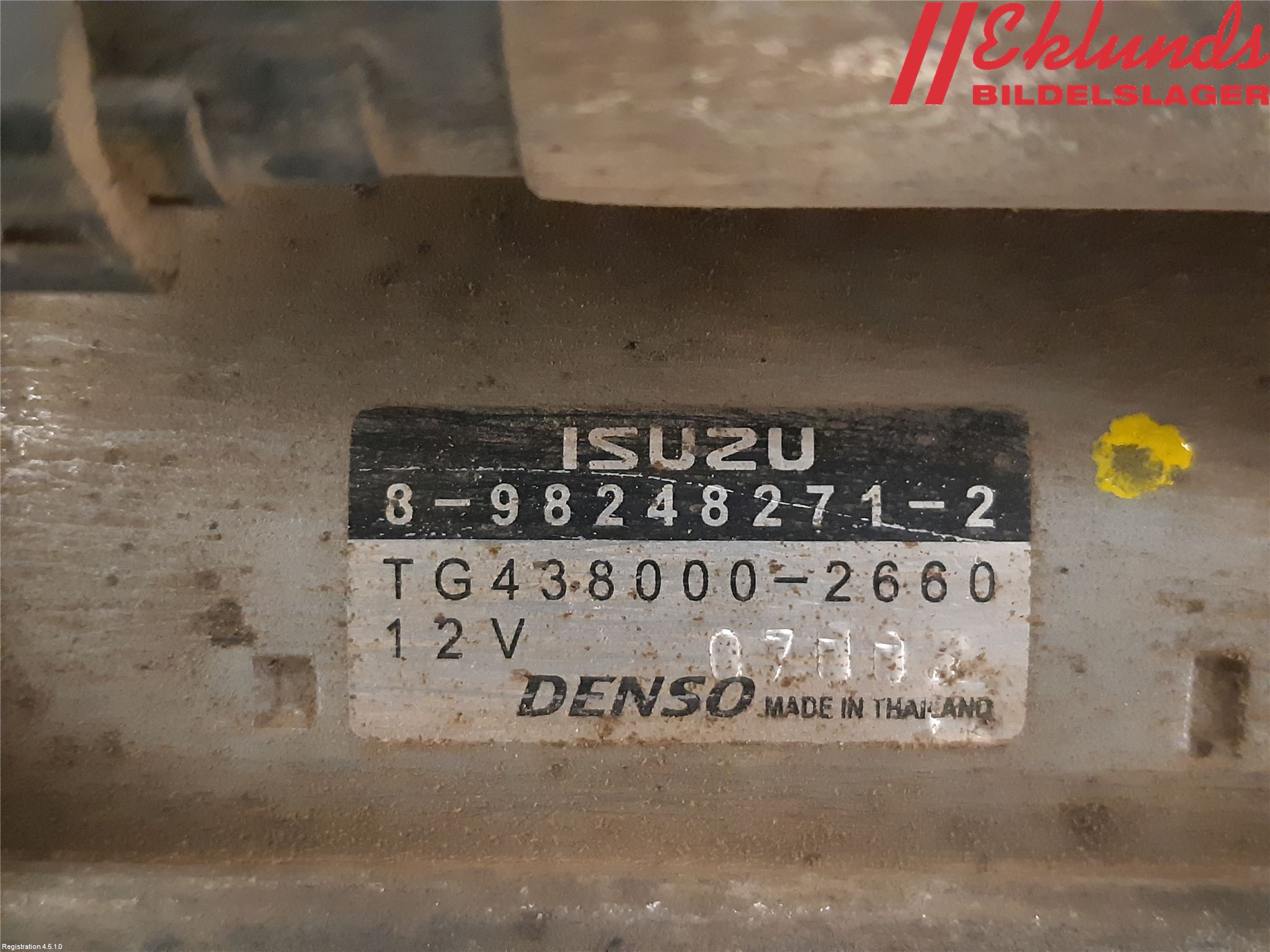 Isuzu D-MAX Startmotor Diesel