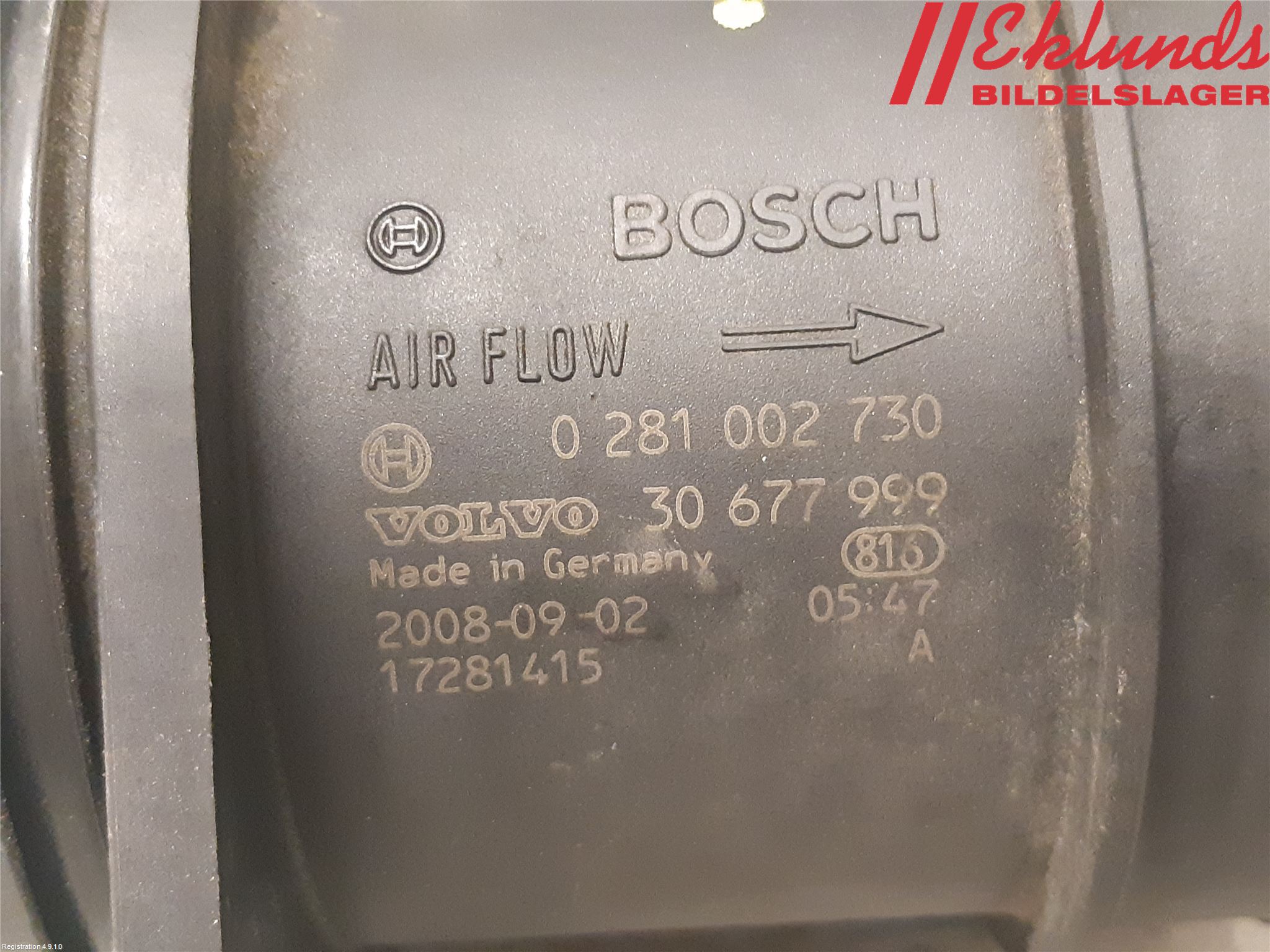 Volvo V70 08-13 Injluftmassamätare