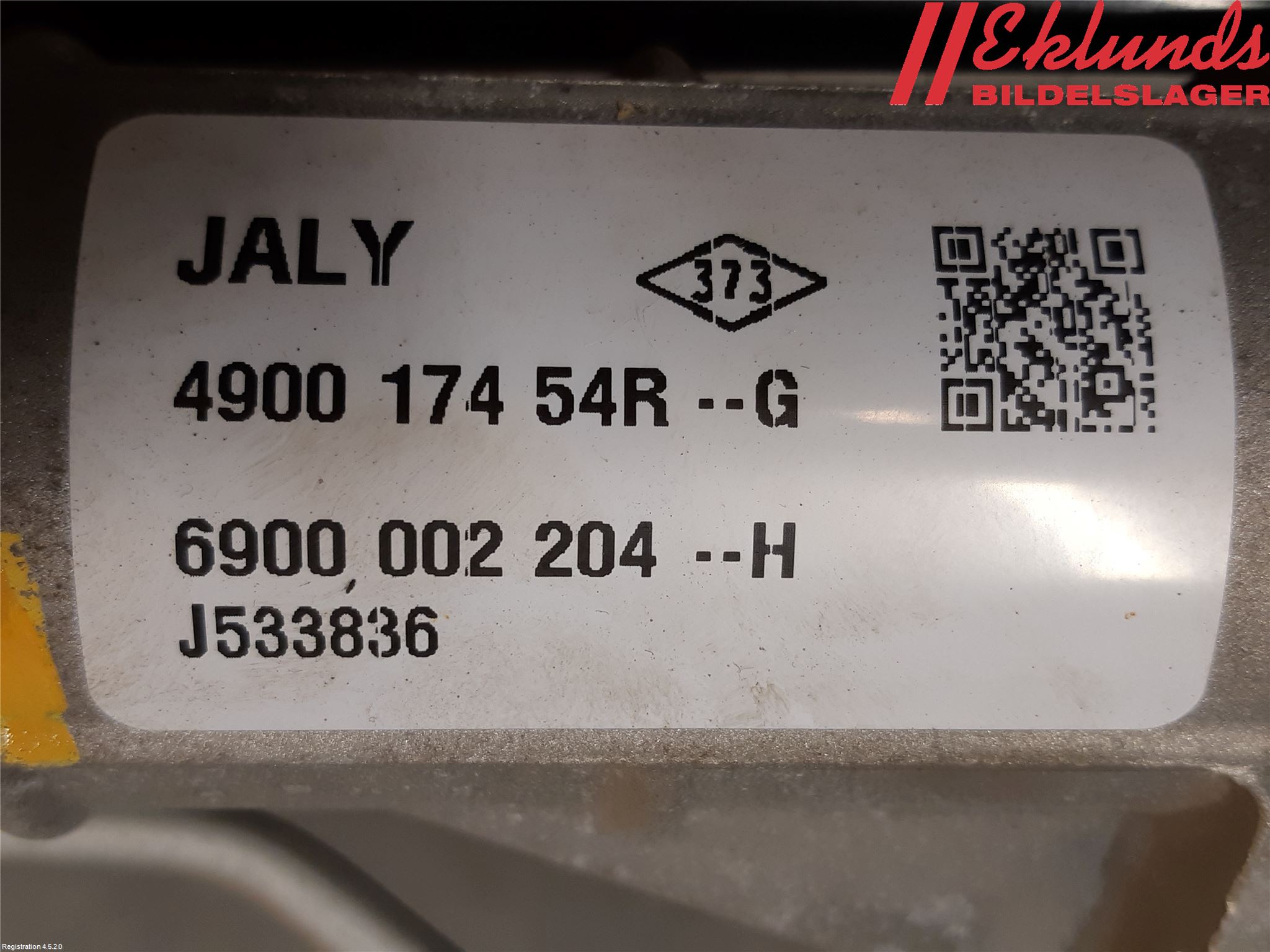 Dacia DOKKER 13- Styrväxel Servo -Snäcka