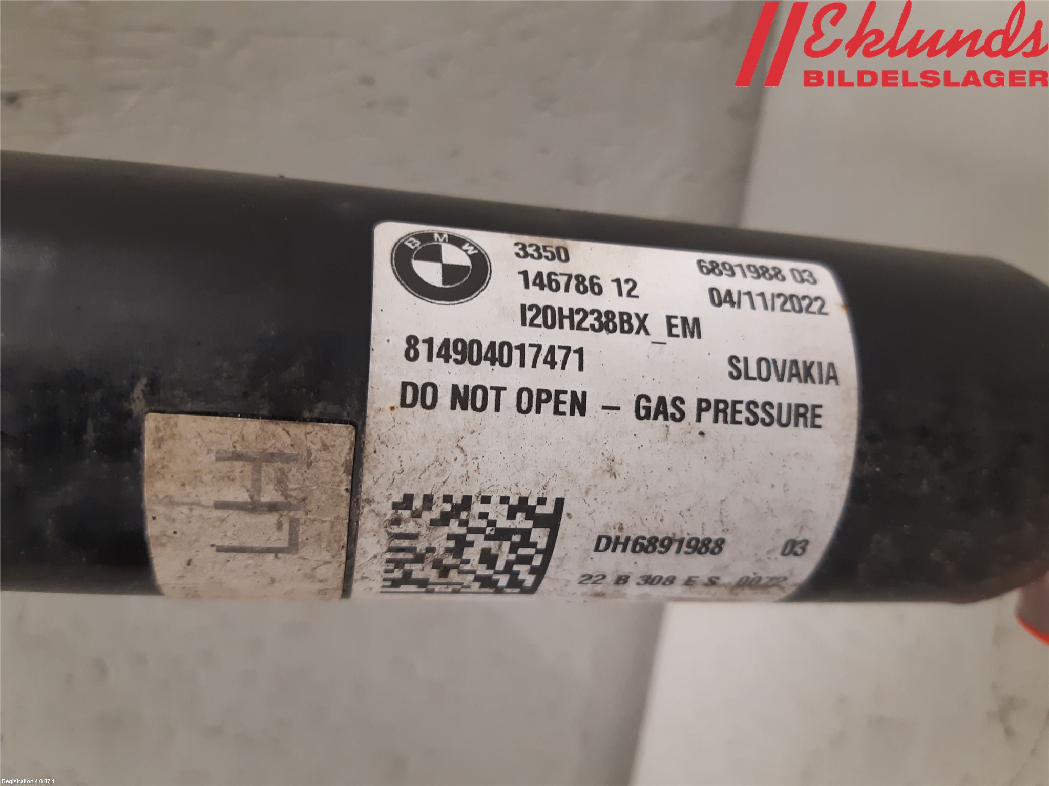 BMW iX I20 22- Fjäderben Bak Vänster