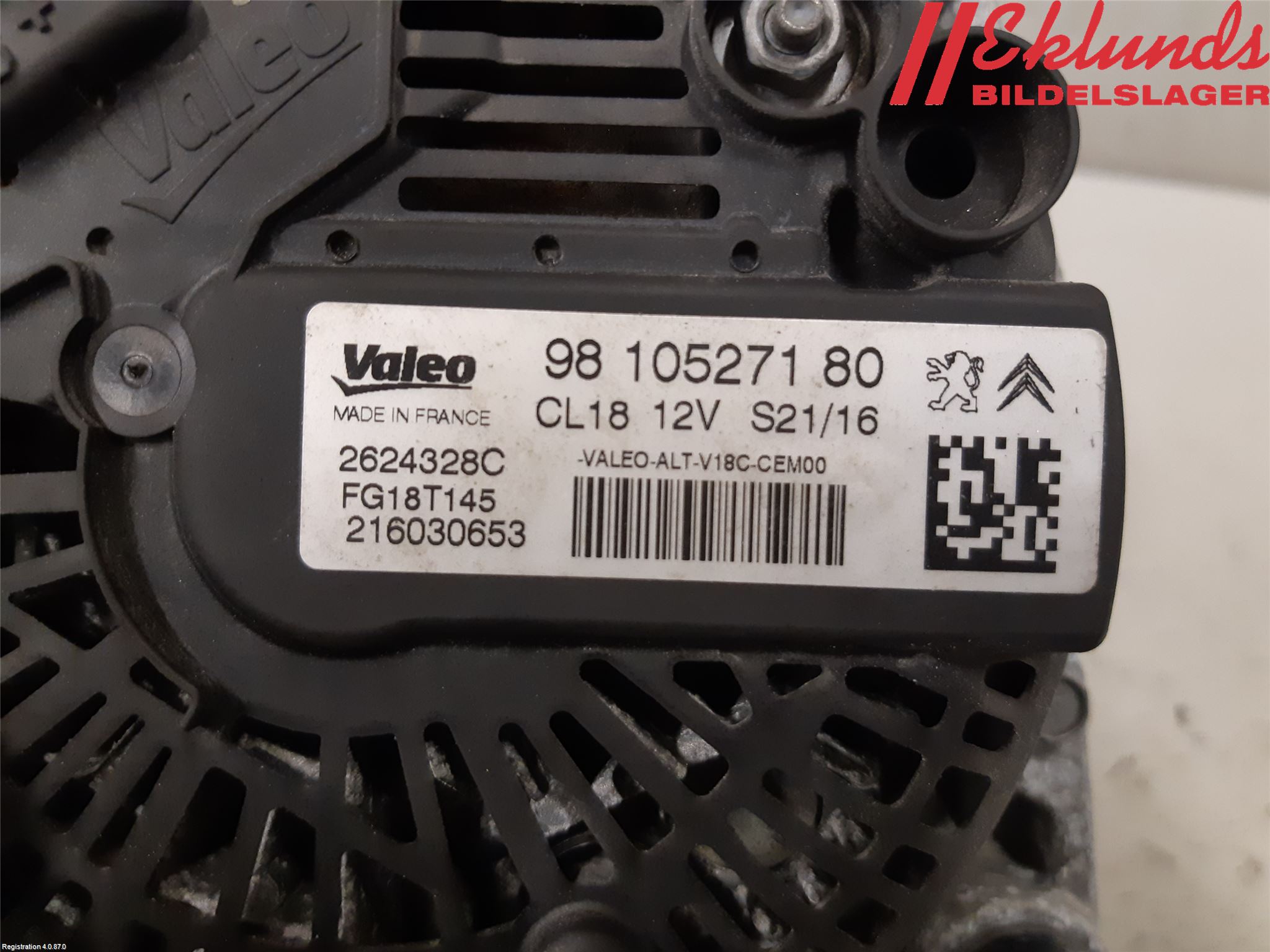 Peugeot PARTNER 16-18 Generator