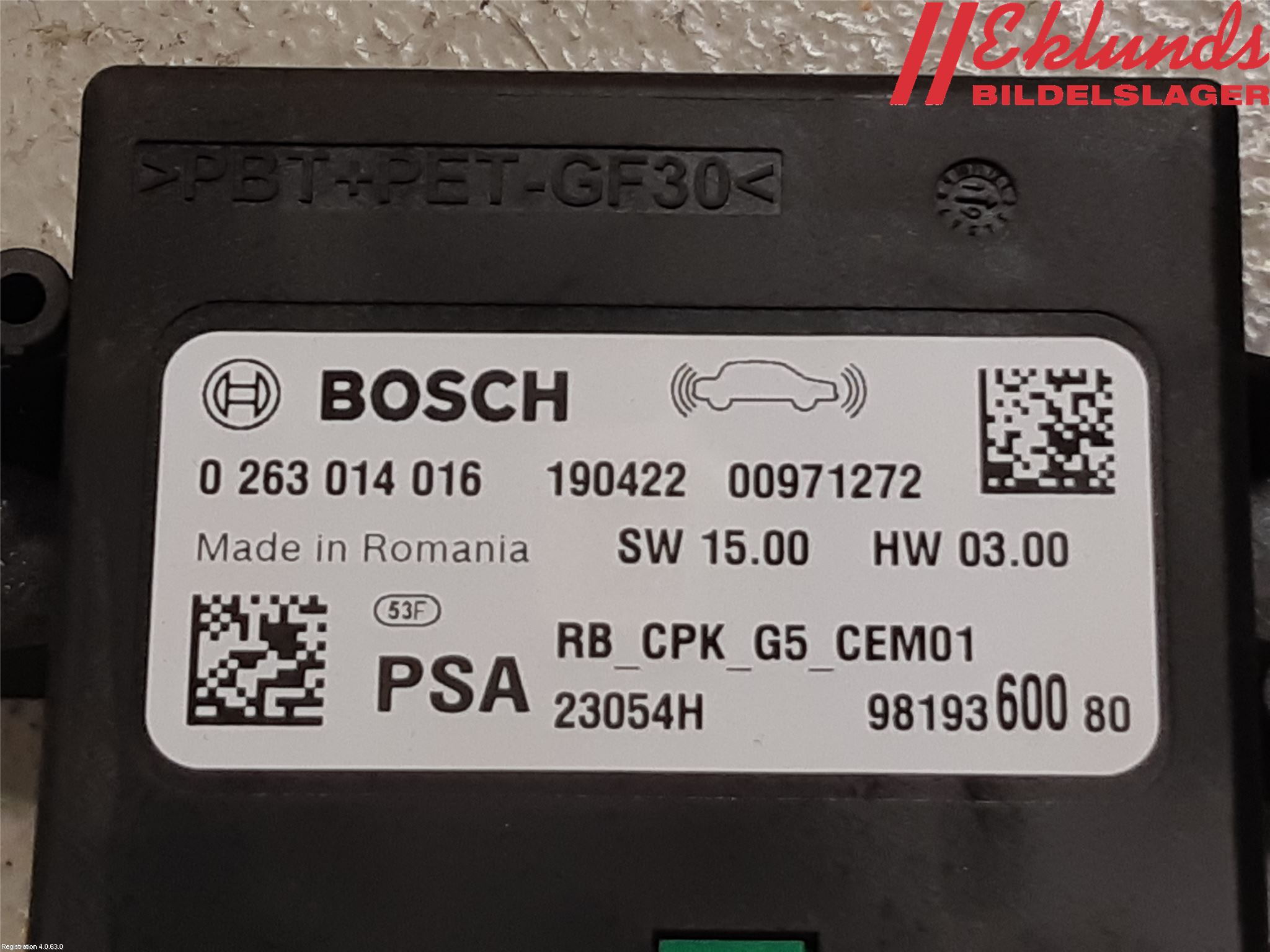Toyota PROACE II 16- Styrenhet Parkeringshjälp
