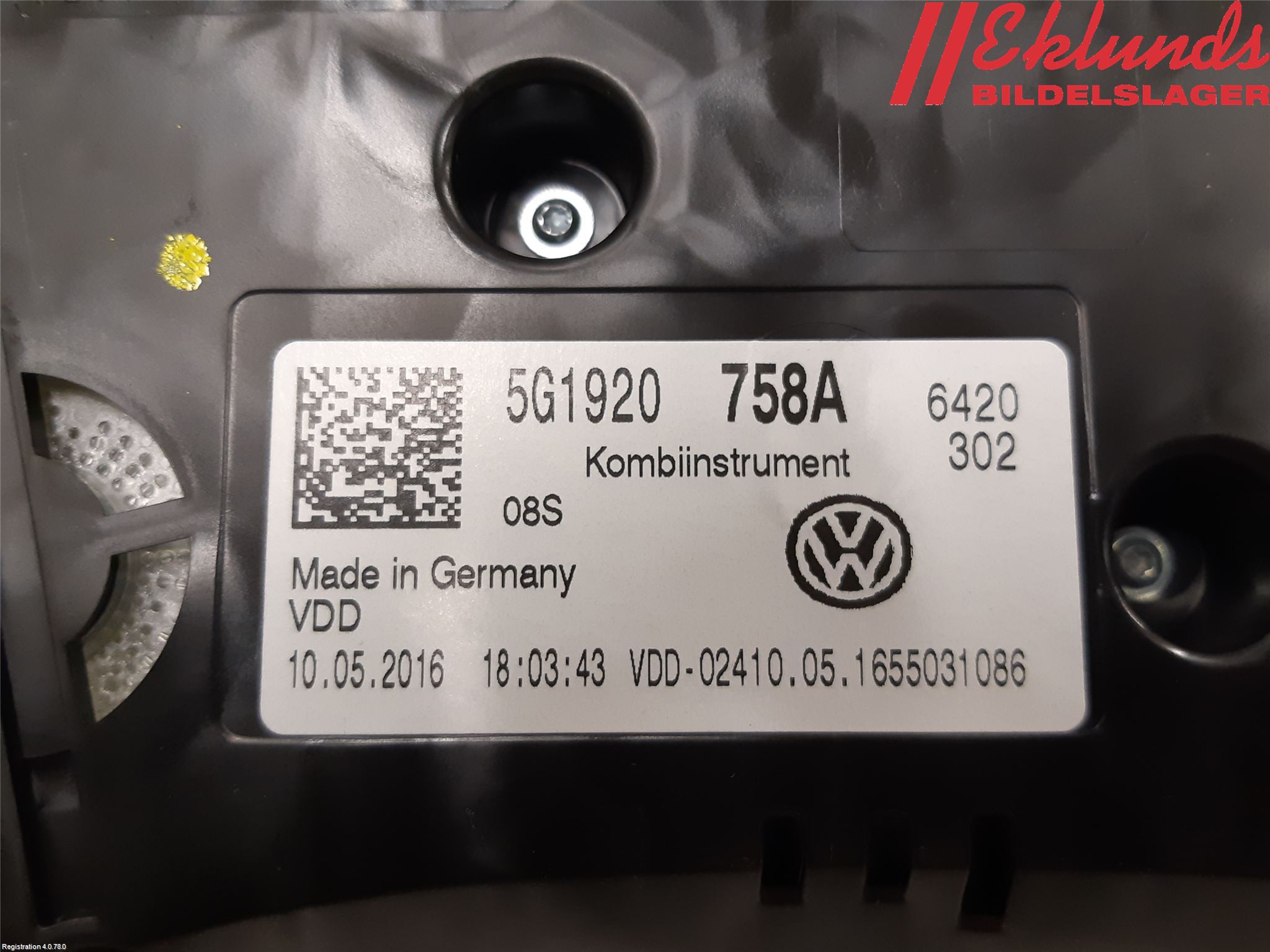 Volkswagen VW GOLF / E-GOLF VII 13-20 Instrument Komb