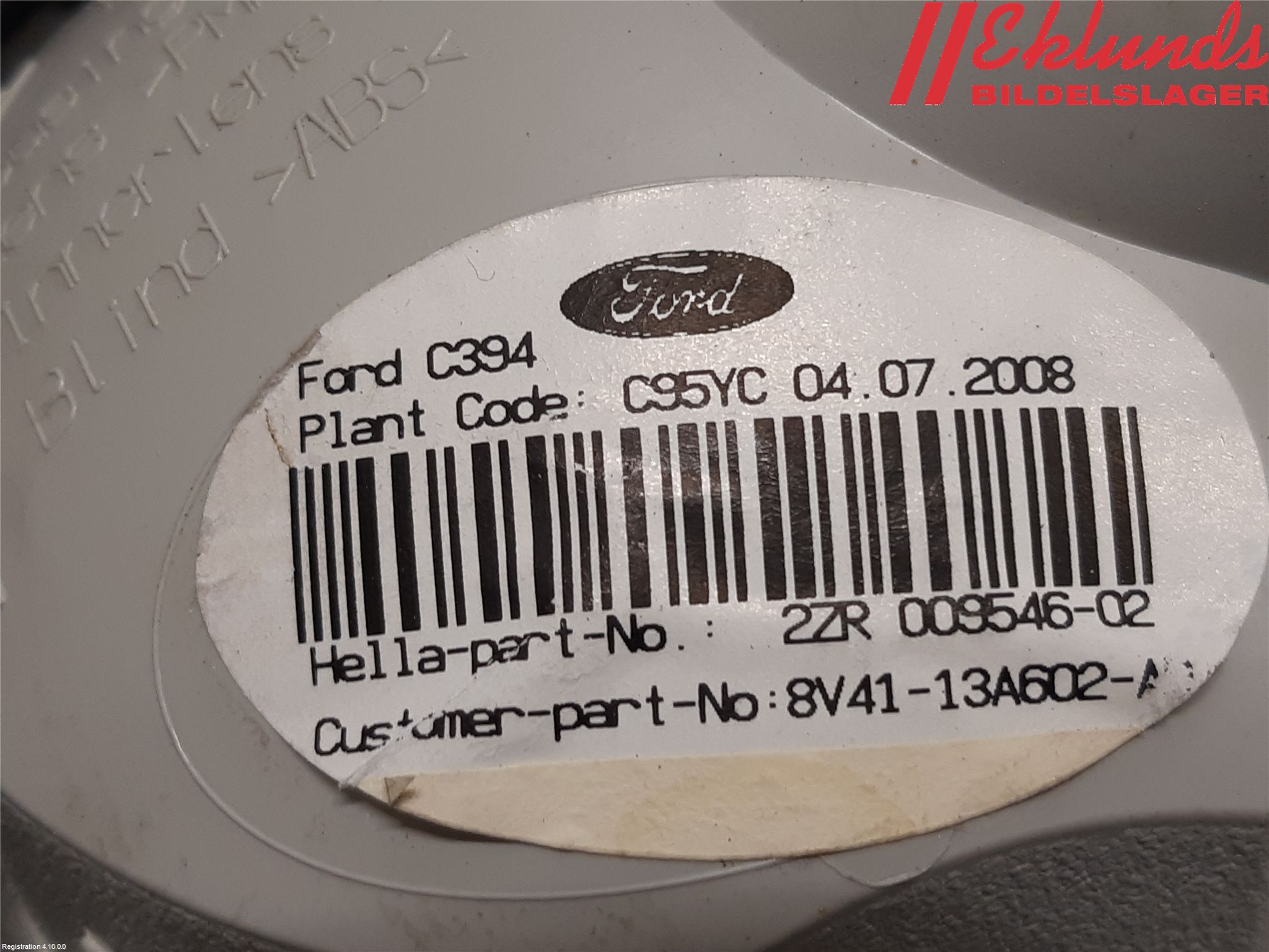 Ford KUGA 08-12 Bakljus Lucka Hö