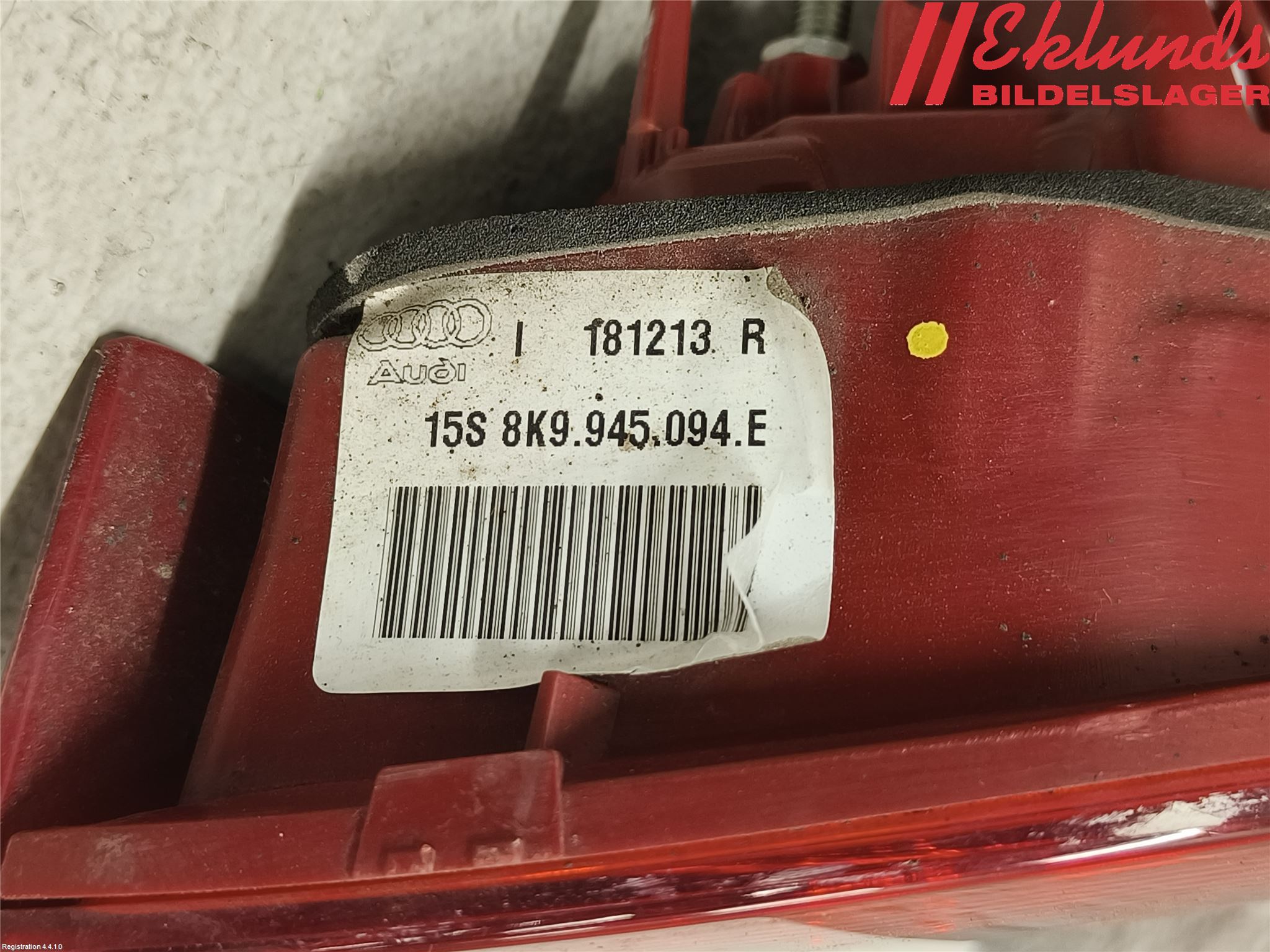 Audi A4 12-15 Bakljus Lucka Hö