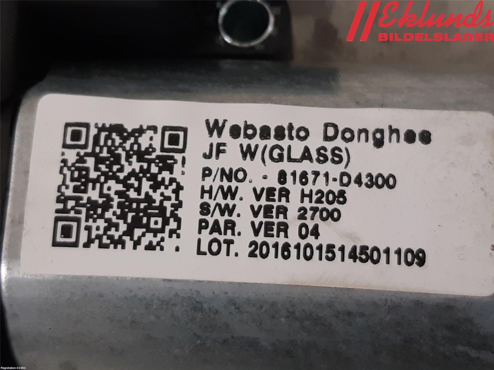 Kia OPTIMA 16-20 Taklucksmotor