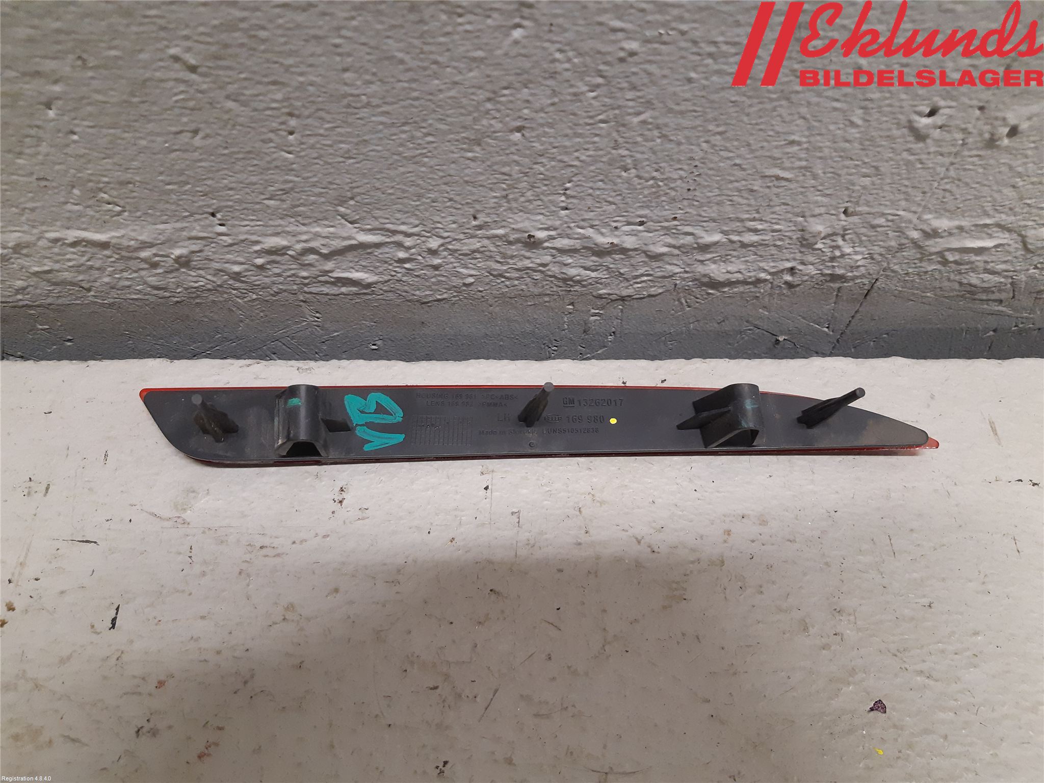 Opel ASTRA J 10-15 Dimljus/Reflex Bak